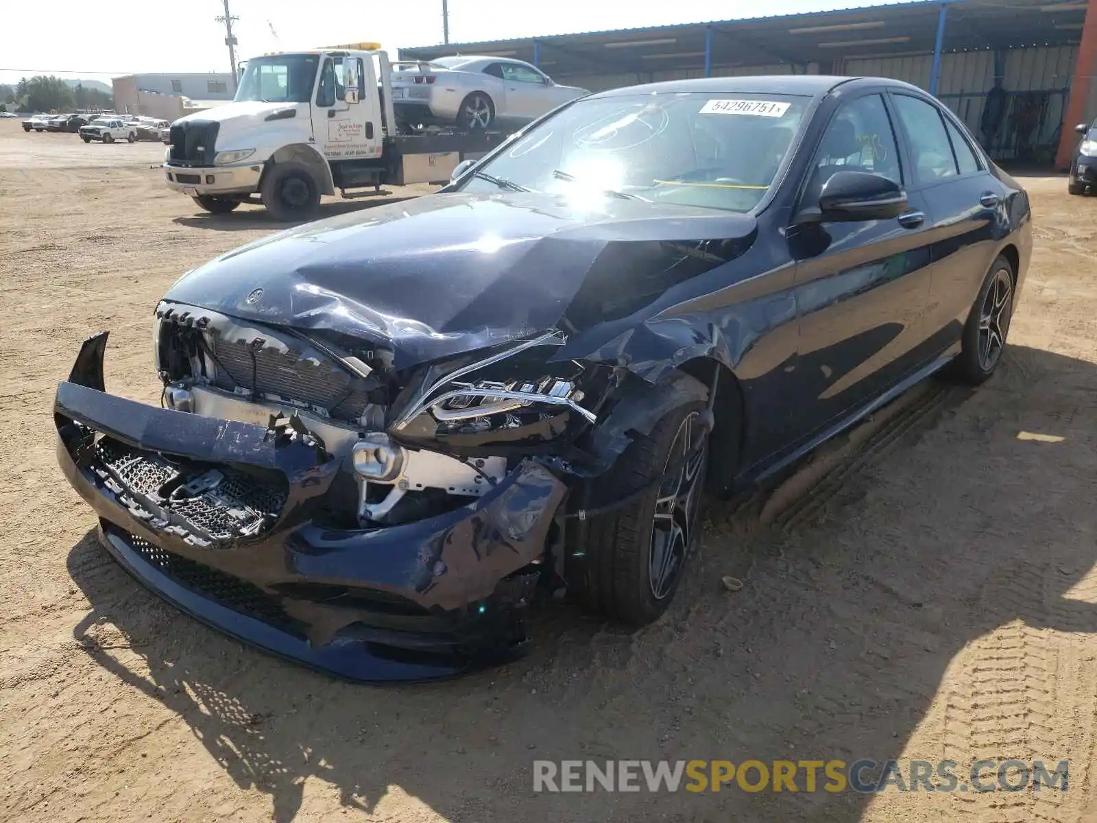 2 Photograph of a damaged car W1KWF8EB8LR566401 MERCEDES-BENZ C-CLASS 2020