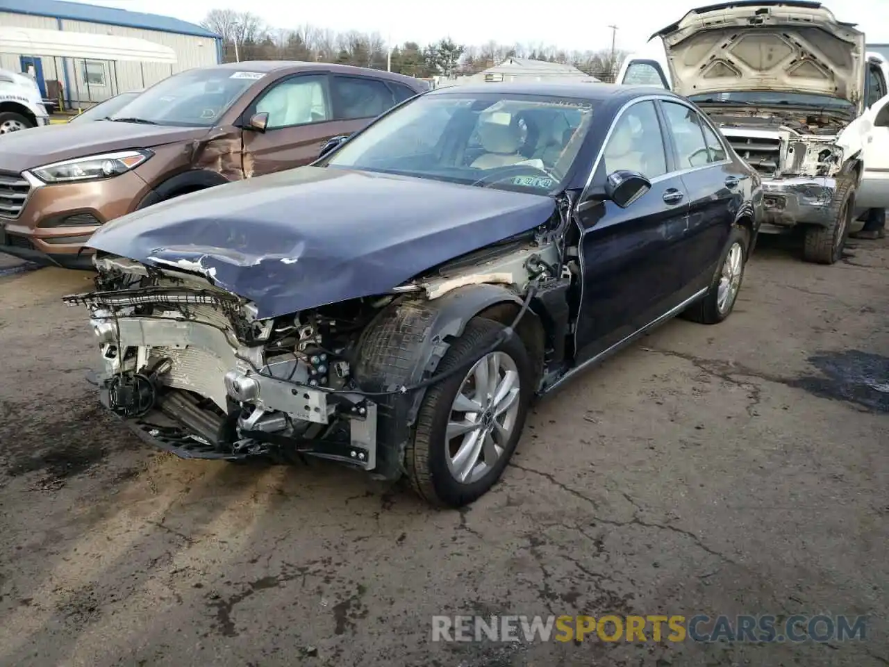 2 Photograph of a damaged car W1KWF8EB8LR571324 MERCEDES-BENZ C-CLASS 2020