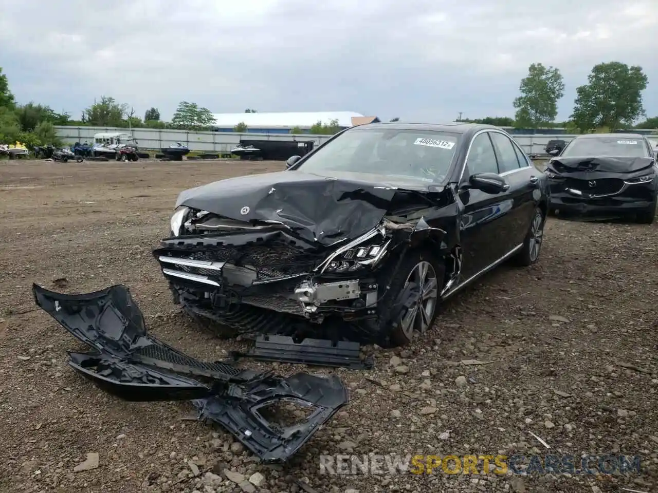 2 Photograph of a damaged car W1KWF8EB8LR578614 MERCEDES-BENZ C-CLASS 2020