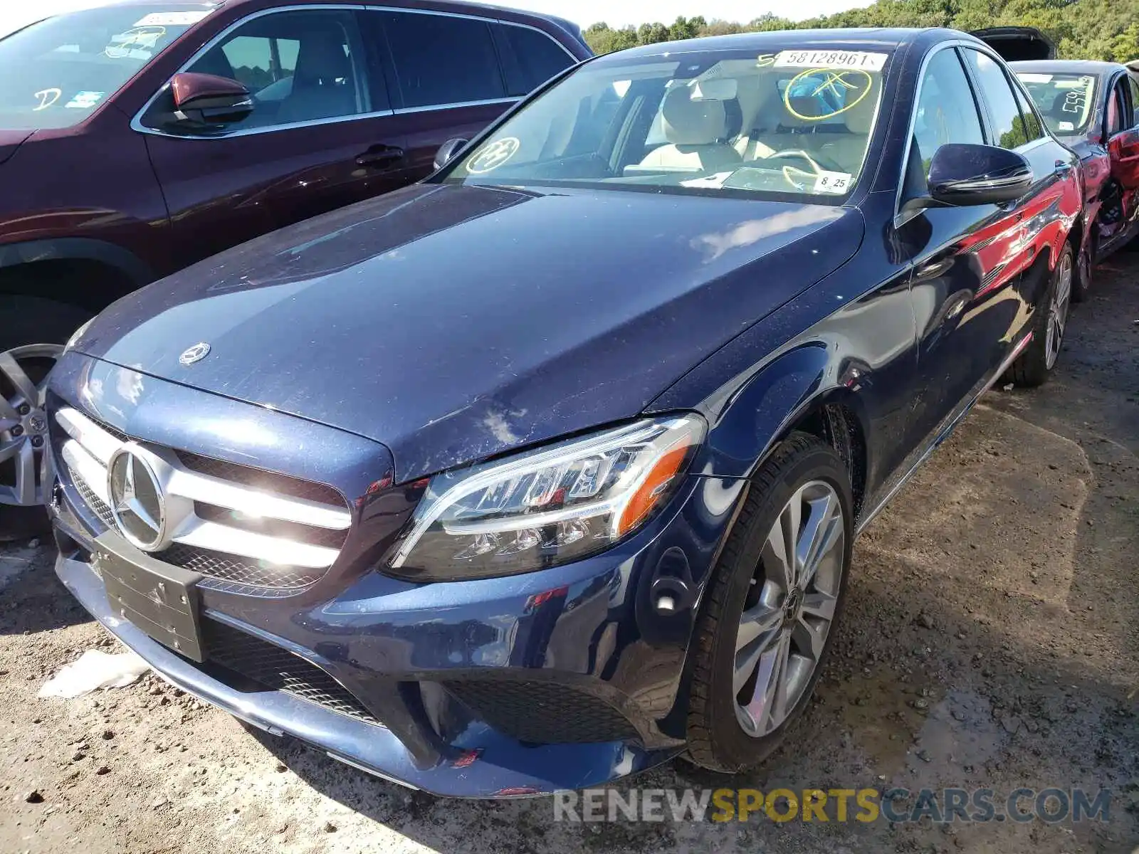 2 Photograph of a damaged car W1KWF8EB9LR571896 MERCEDES-BENZ C-CLASS 2020