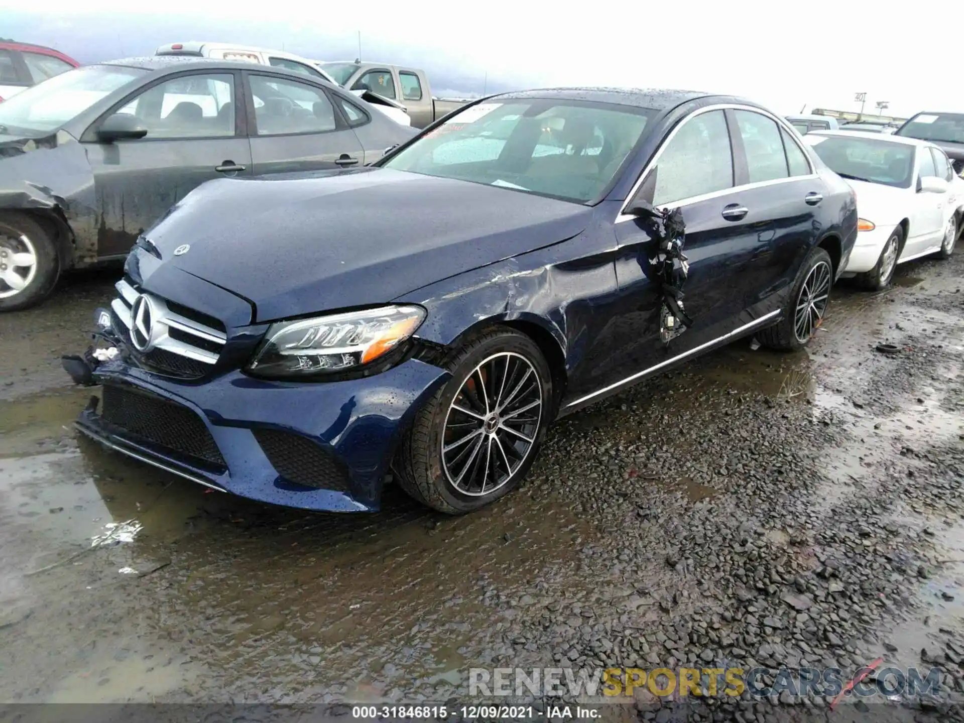 2 Photograph of a damaged car W1KWF8EB9LR596247 MERCEDES-BENZ C-CLASS 2020