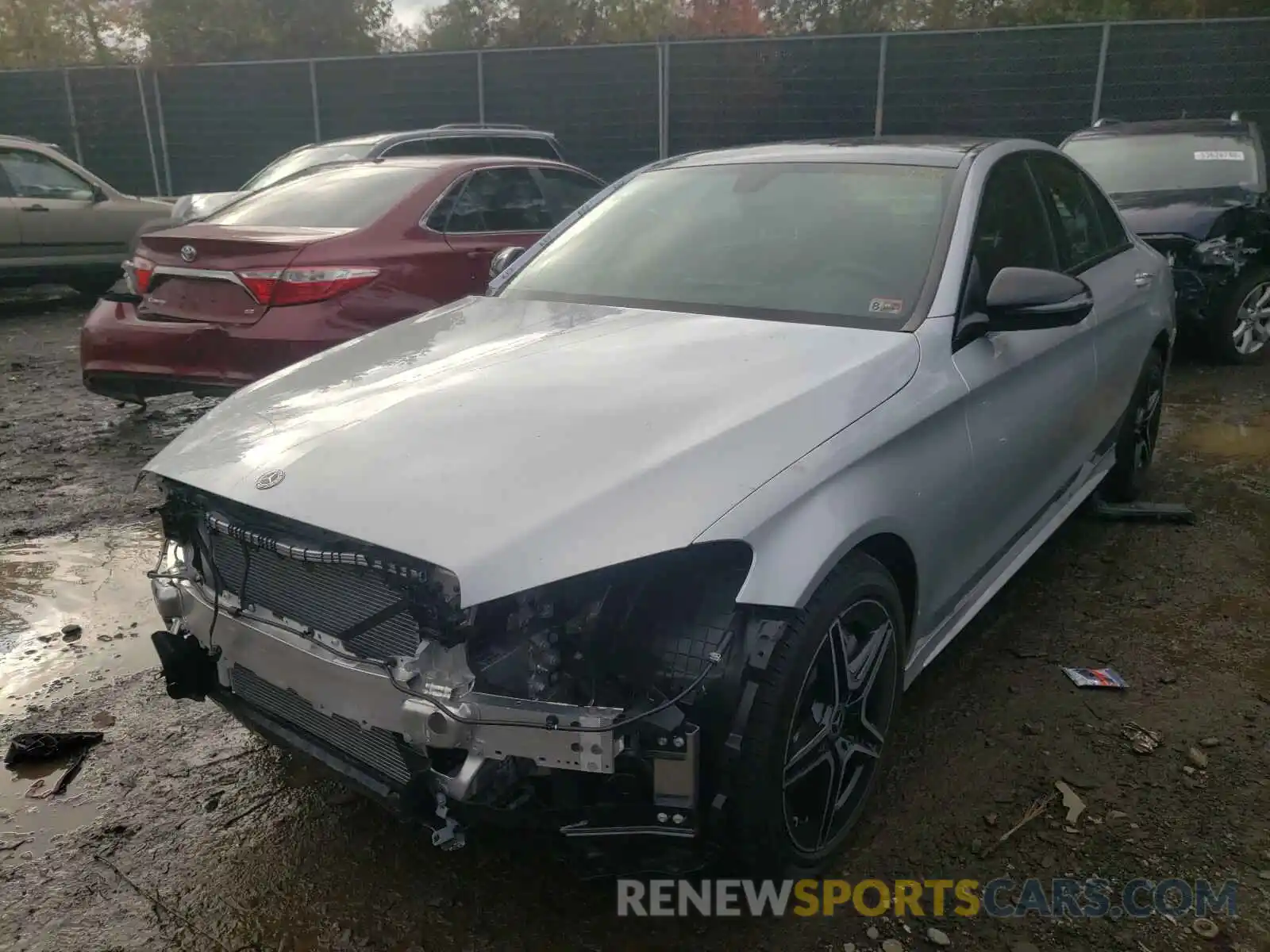 2 Photograph of a damaged car W1KWF8EBXLR596631 MERCEDES-BENZ C CLASS 2020