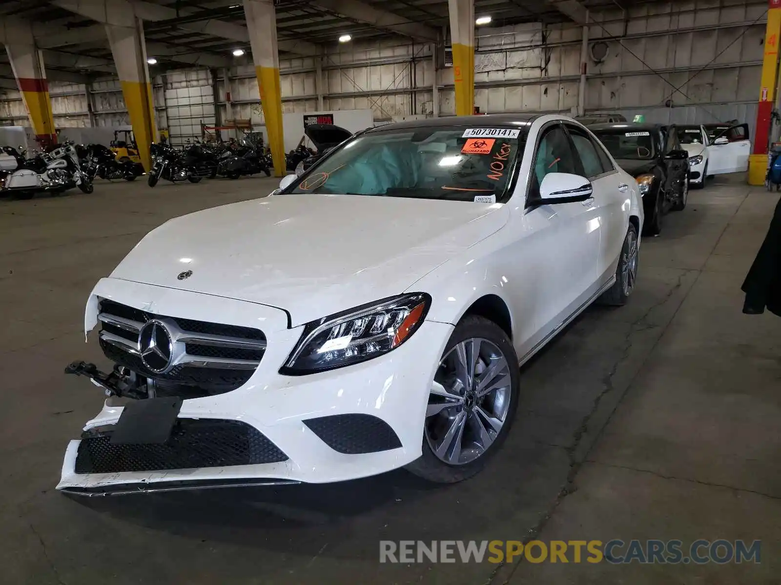 2 Photograph of a damaged car W1KWF8EBXLR597679 MERCEDES-BENZ C-CLASS 2020