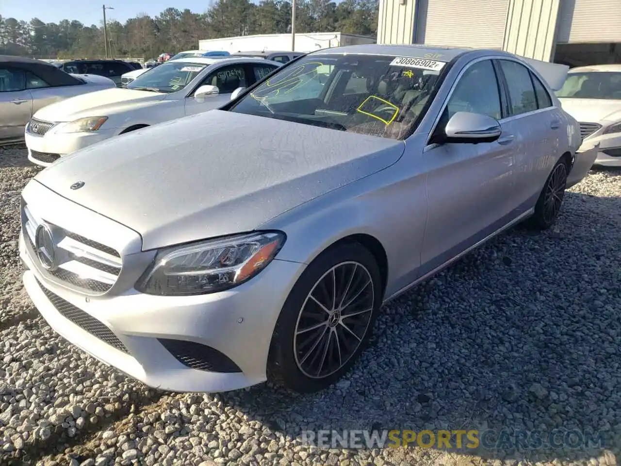 2 Photograph of a damaged car WDDWF8DB0LR551621 MERCEDES-BENZ C-CLASS 2020