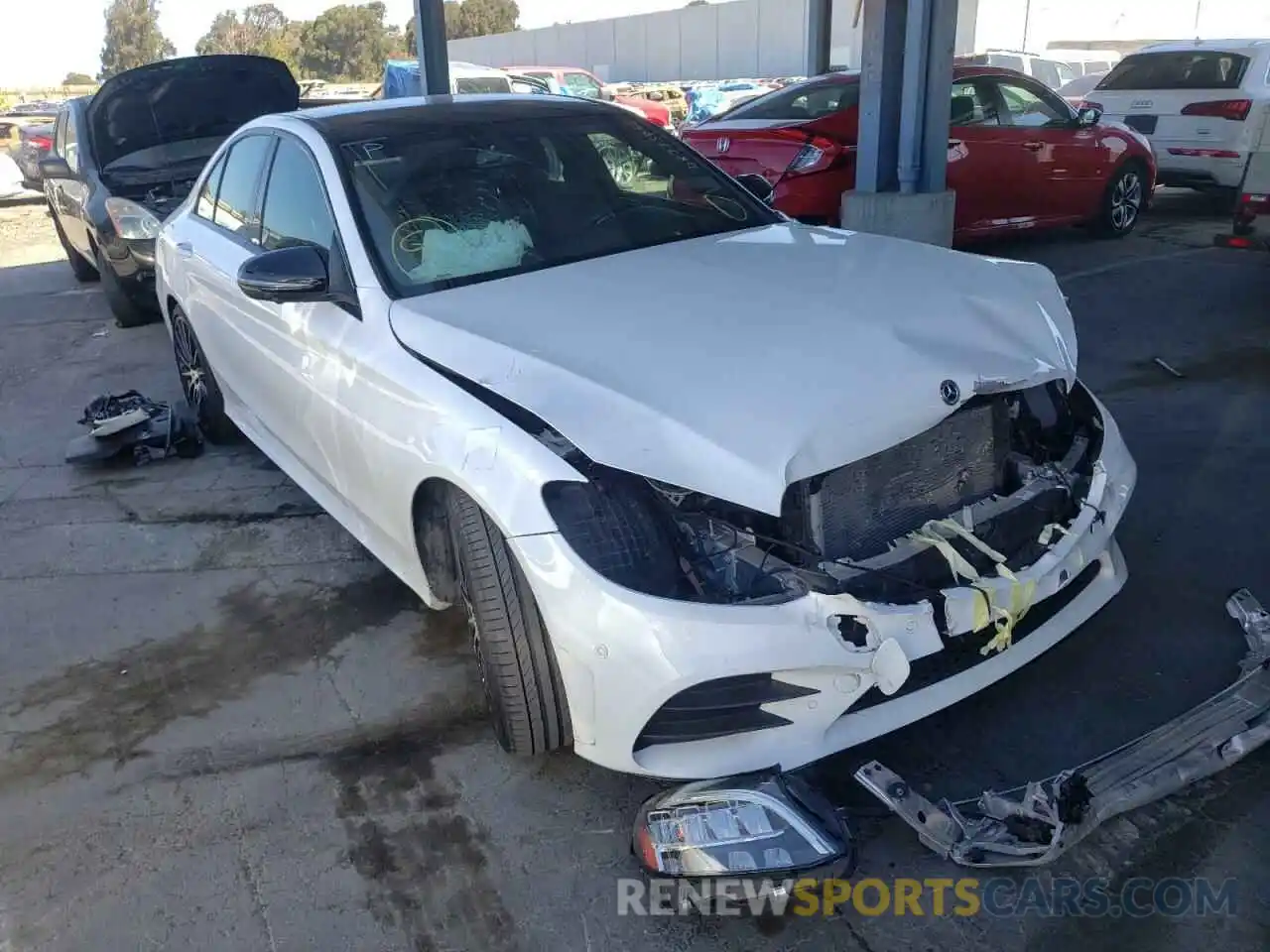 1 Photograph of a damaged car WDDWF8DB2LR544895 MERCEDES-BENZ C-CLASS 2020