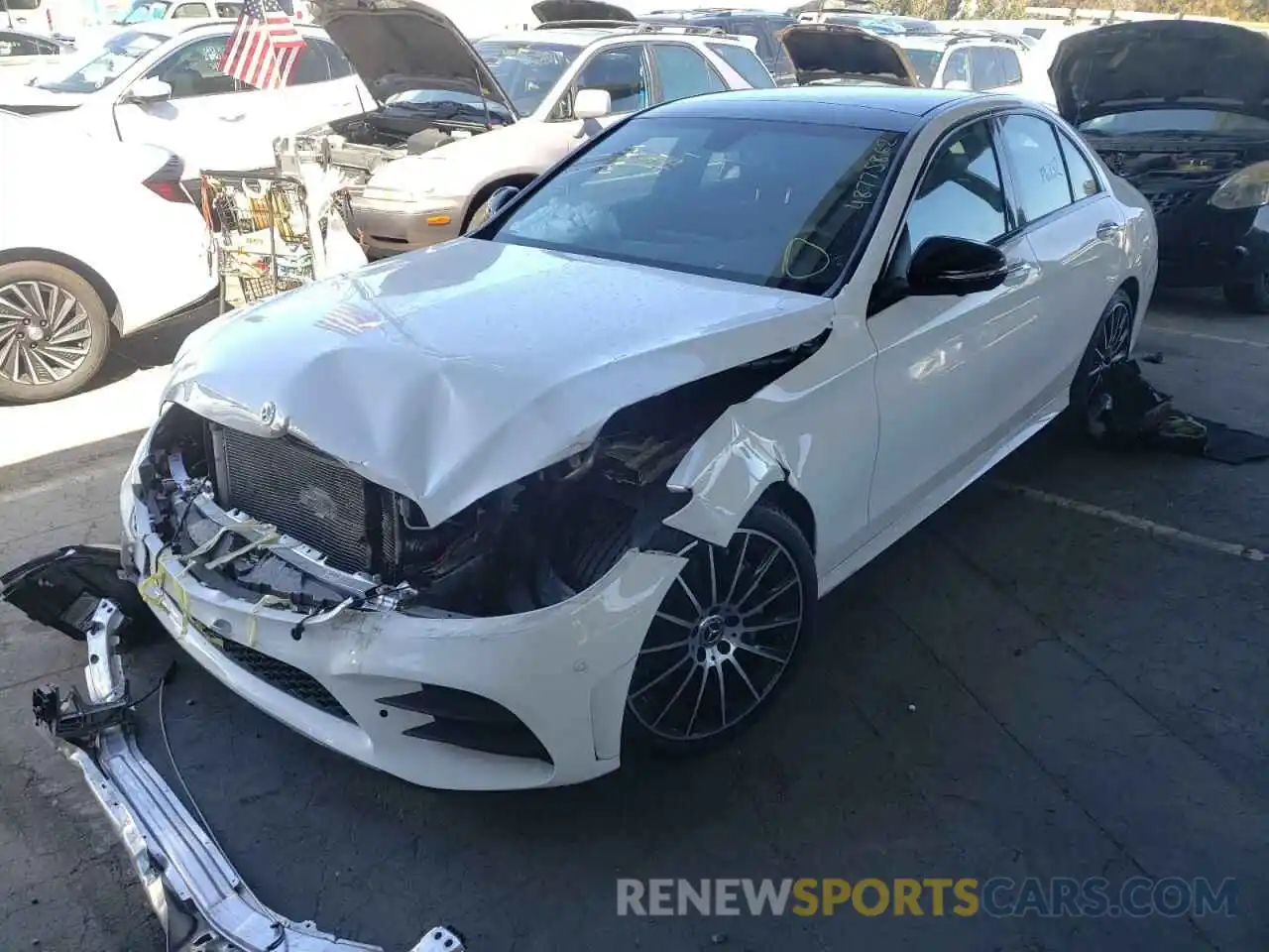 2 Photograph of a damaged car WDDWF8DB2LR544895 MERCEDES-BENZ C-CLASS 2020