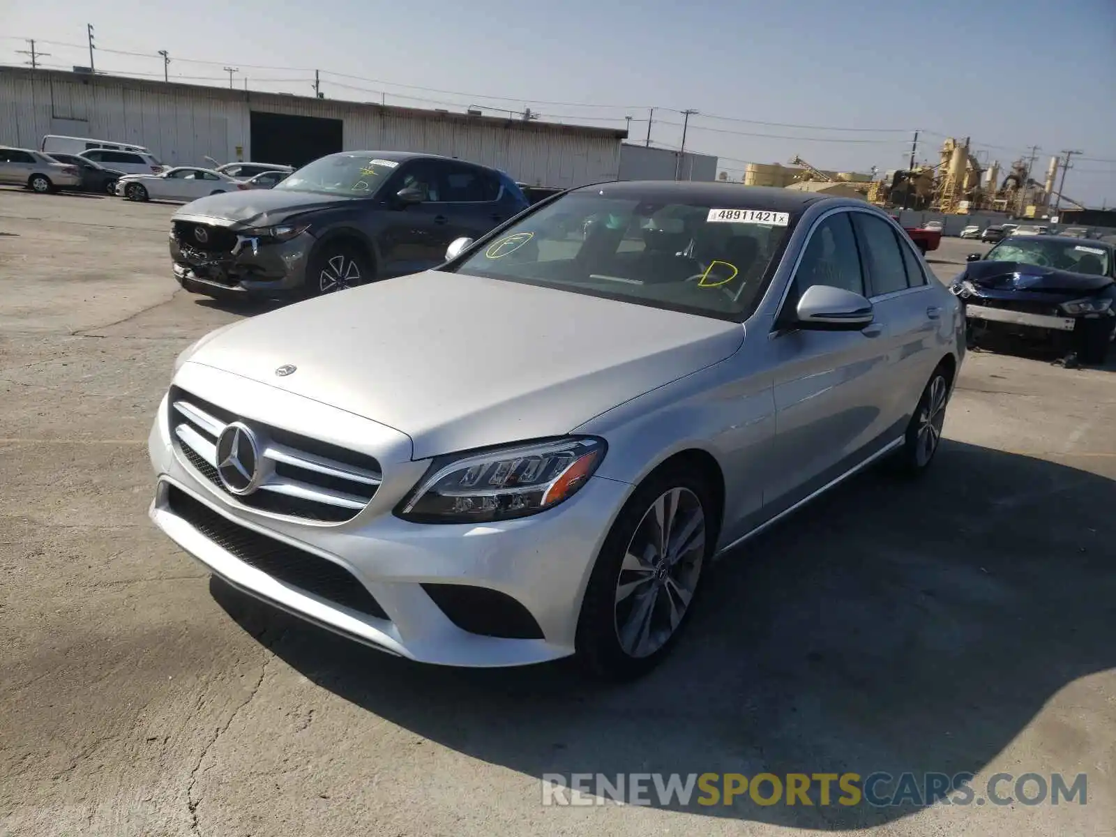 2 Photograph of a damaged car WDDWF8DB2LR560949 MERCEDES-BENZ C-CLASS 2020