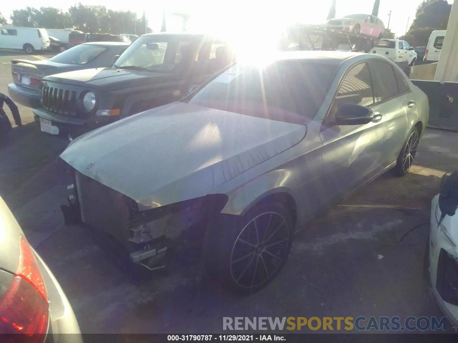 2 Photograph of a damaged car WDDWF8DB4LR525779 MERCEDES-BENZ C-CLASS 2020