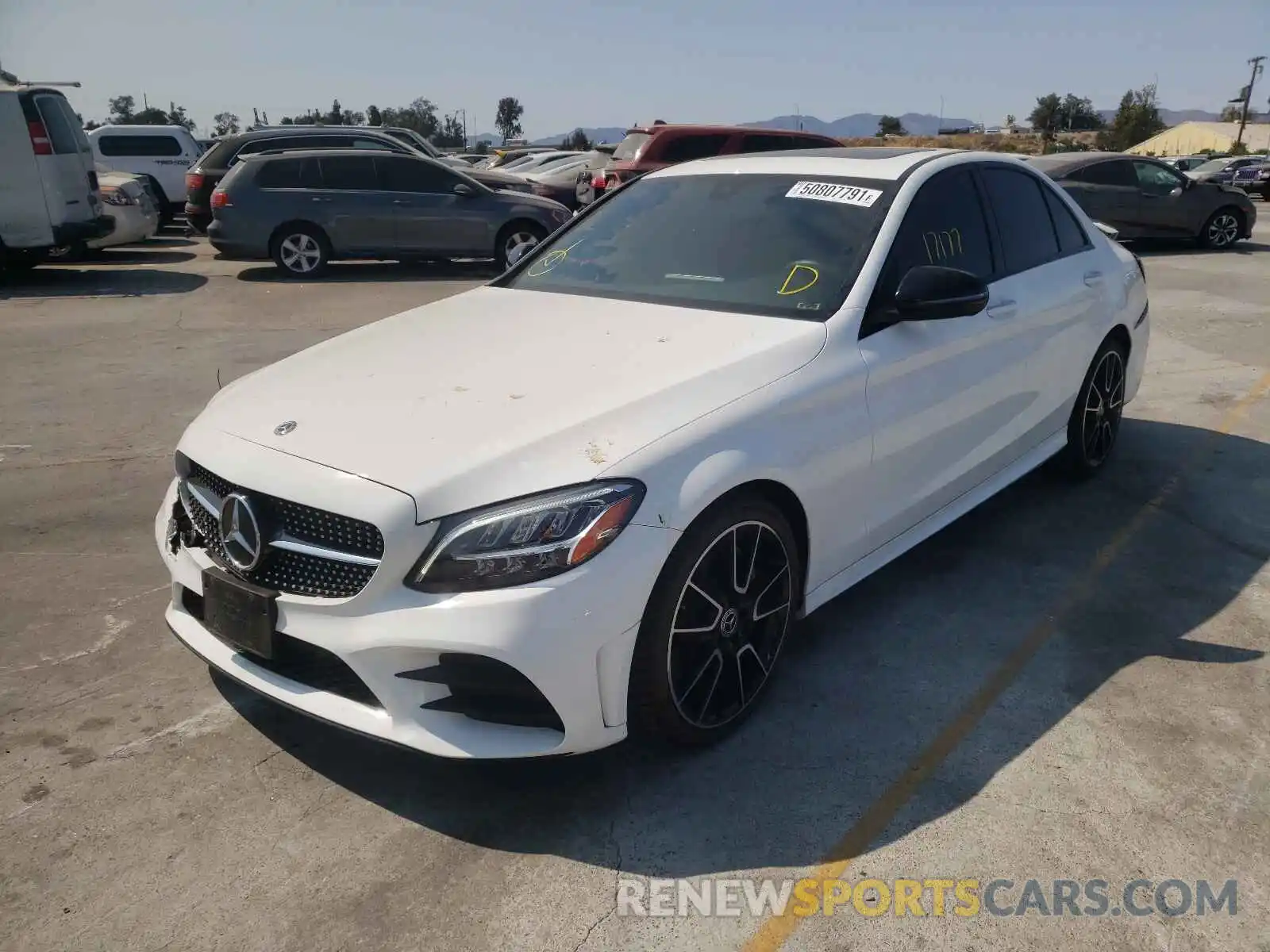 2 Photograph of a damaged car WDDWF8DB4LR545353 MERCEDES-BENZ C-CLASS 2020