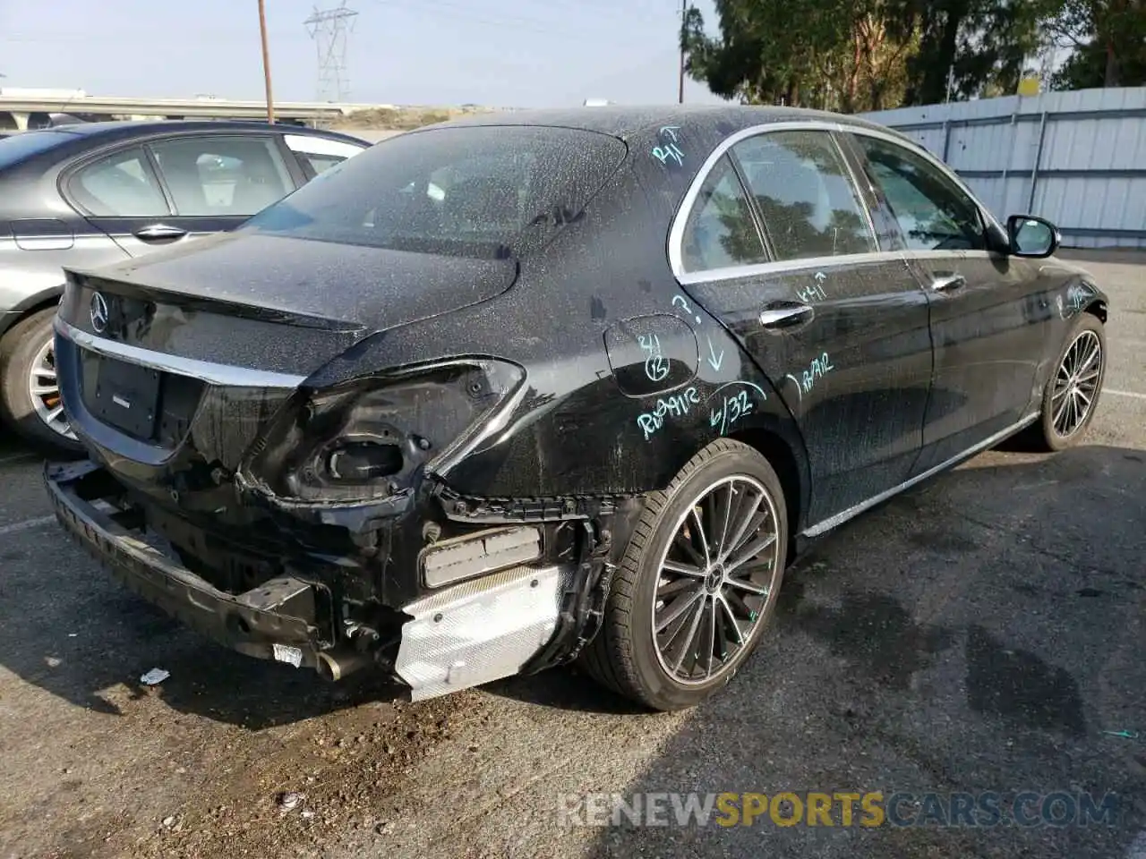 4 Photograph of a damaged car WDDWF8DB6LR547007 MERCEDES-BENZ C-CLASS 2020