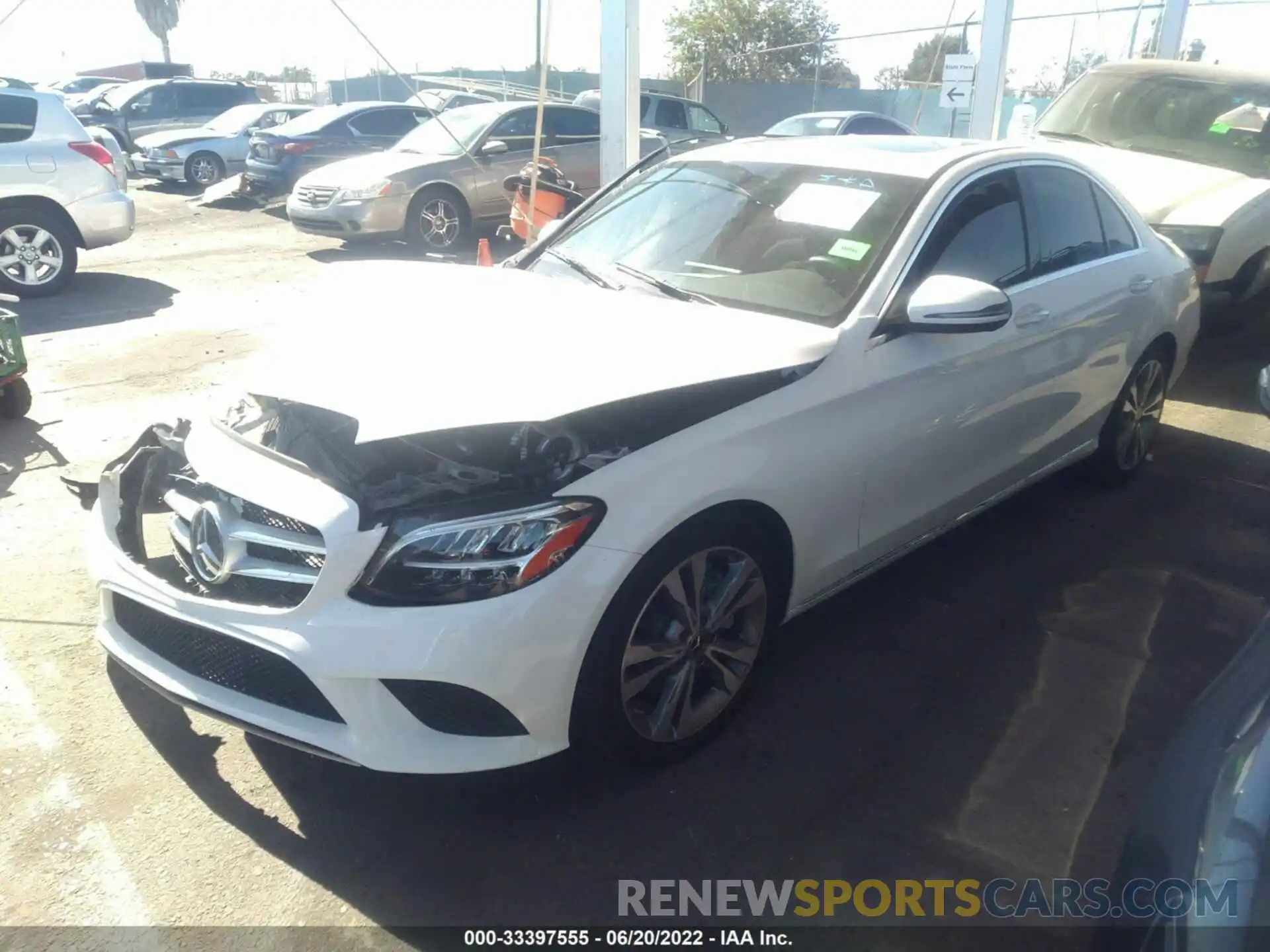 2 Photograph of a damaged car WDDWF8DB6LR562509 MERCEDES-BENZ C-CLASS 2020