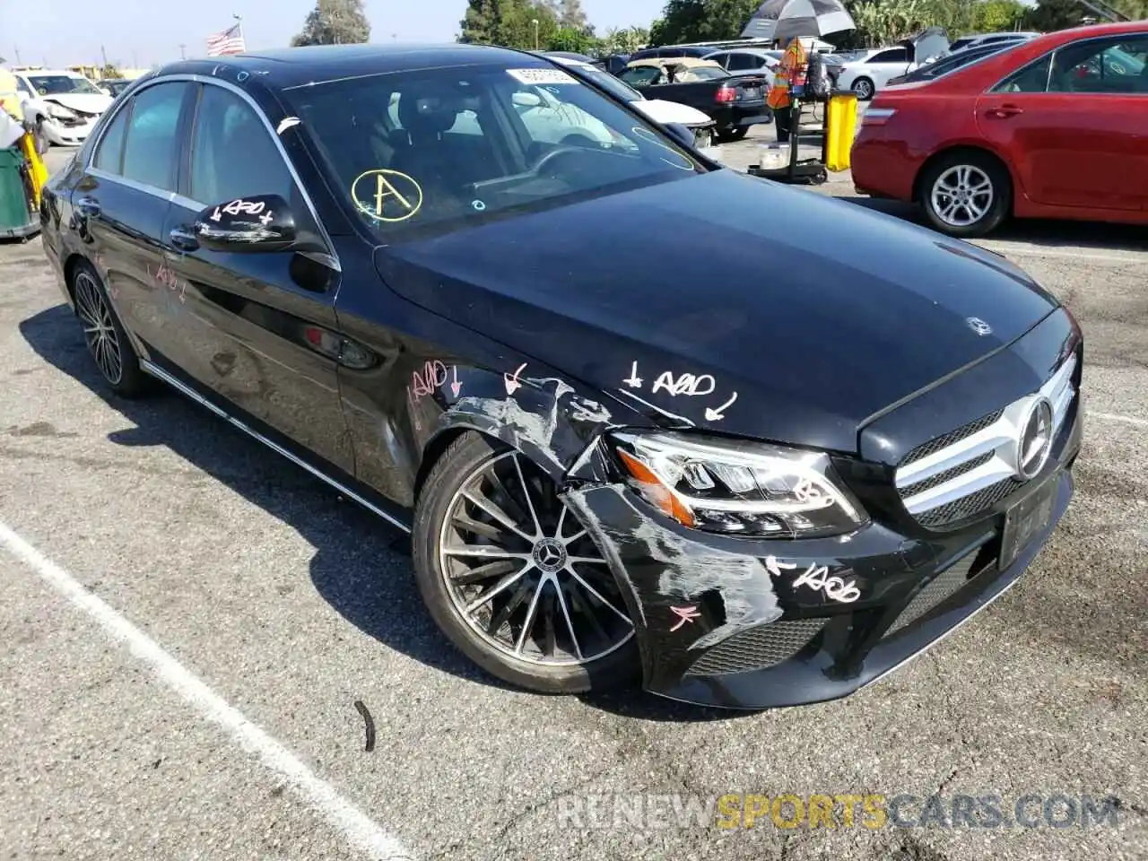 1 Photograph of a damaged car WDDWF8DB8LR546182 MERCEDES-BENZ C-CLASS 2020