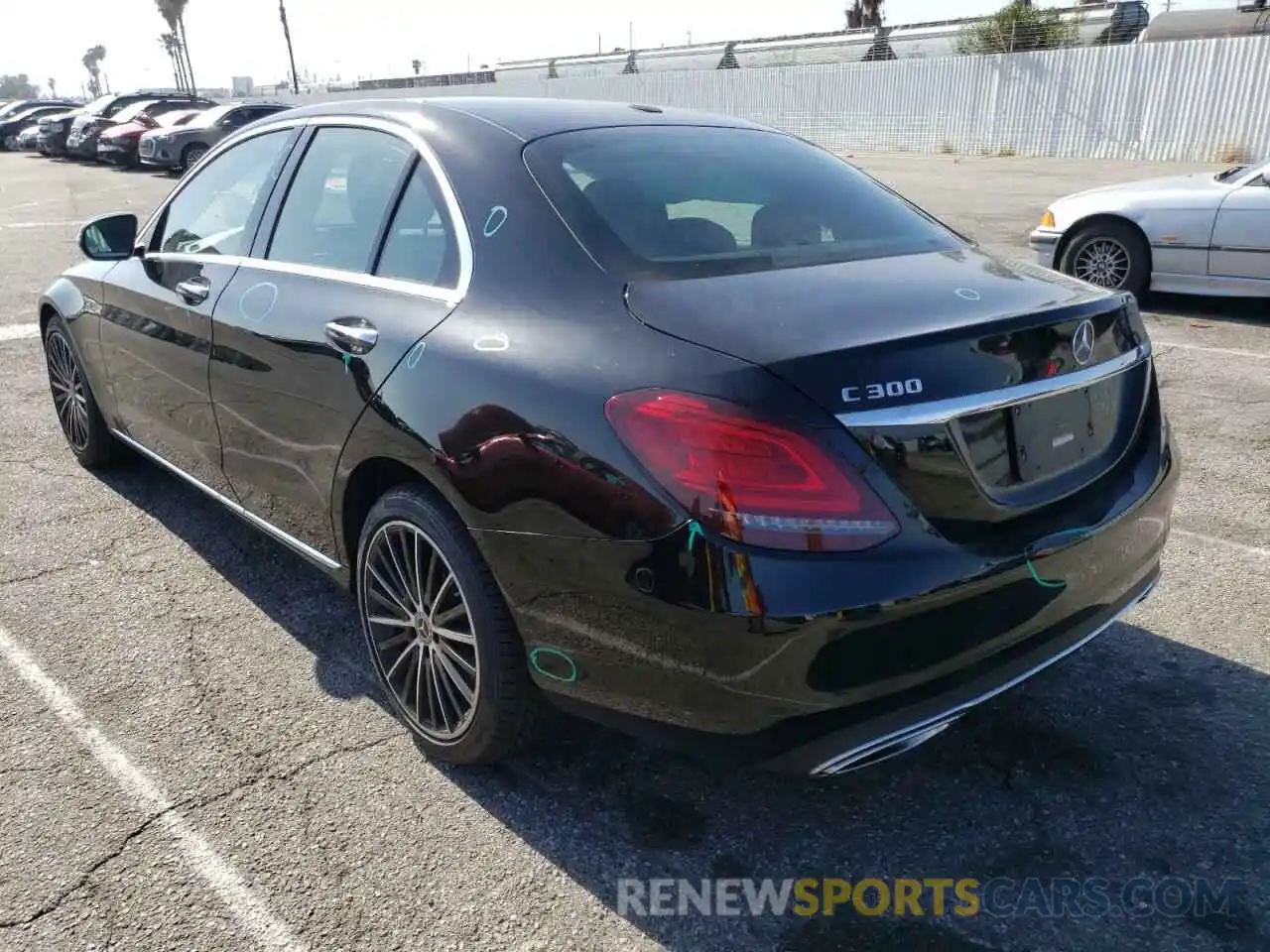 3 Photograph of a damaged car WDDWF8DB8LR546182 MERCEDES-BENZ C-CLASS 2020