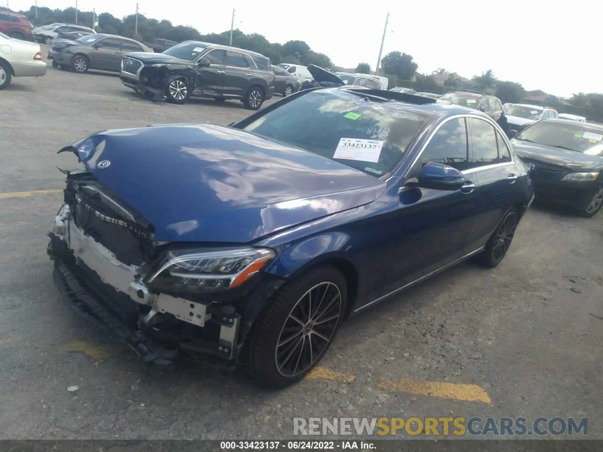 2 Photograph of a damaged car WDDWF8DB9LR558180 MERCEDES-BENZ C-CLASS 2020