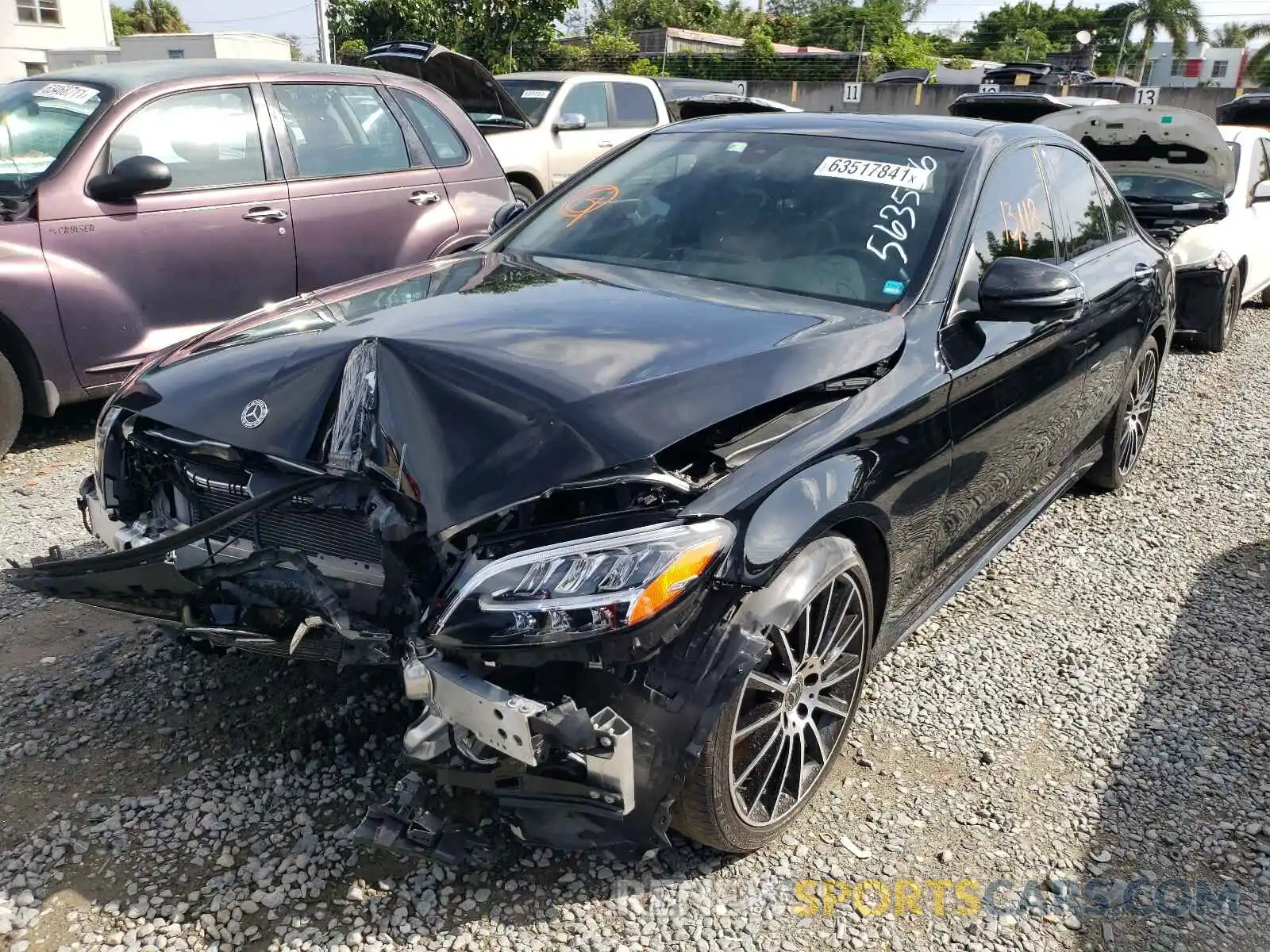 2 Photograph of a damaged car WDDWF8DB9LR563556 MERCEDES-BENZ C-CLASS 2020