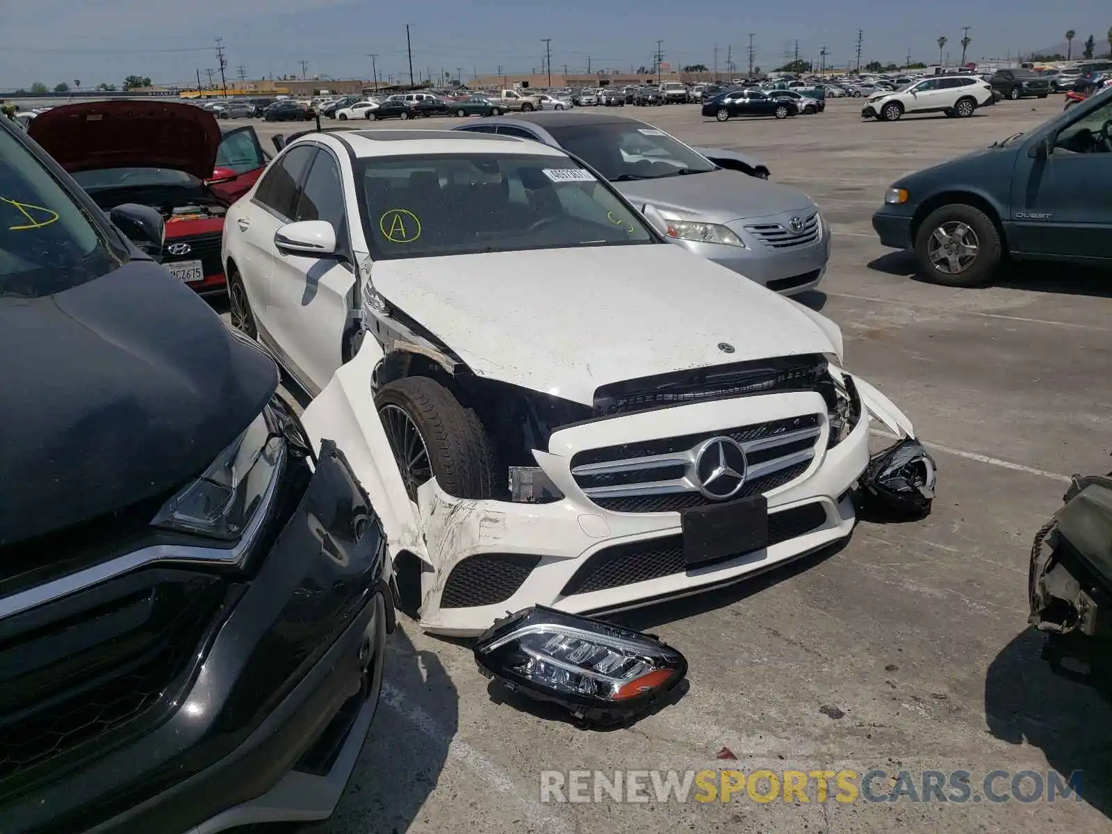 1 Photograph of a damaged car WDDWF8DBXLR525589 MERCEDES-BENZ C-CLASS 2020