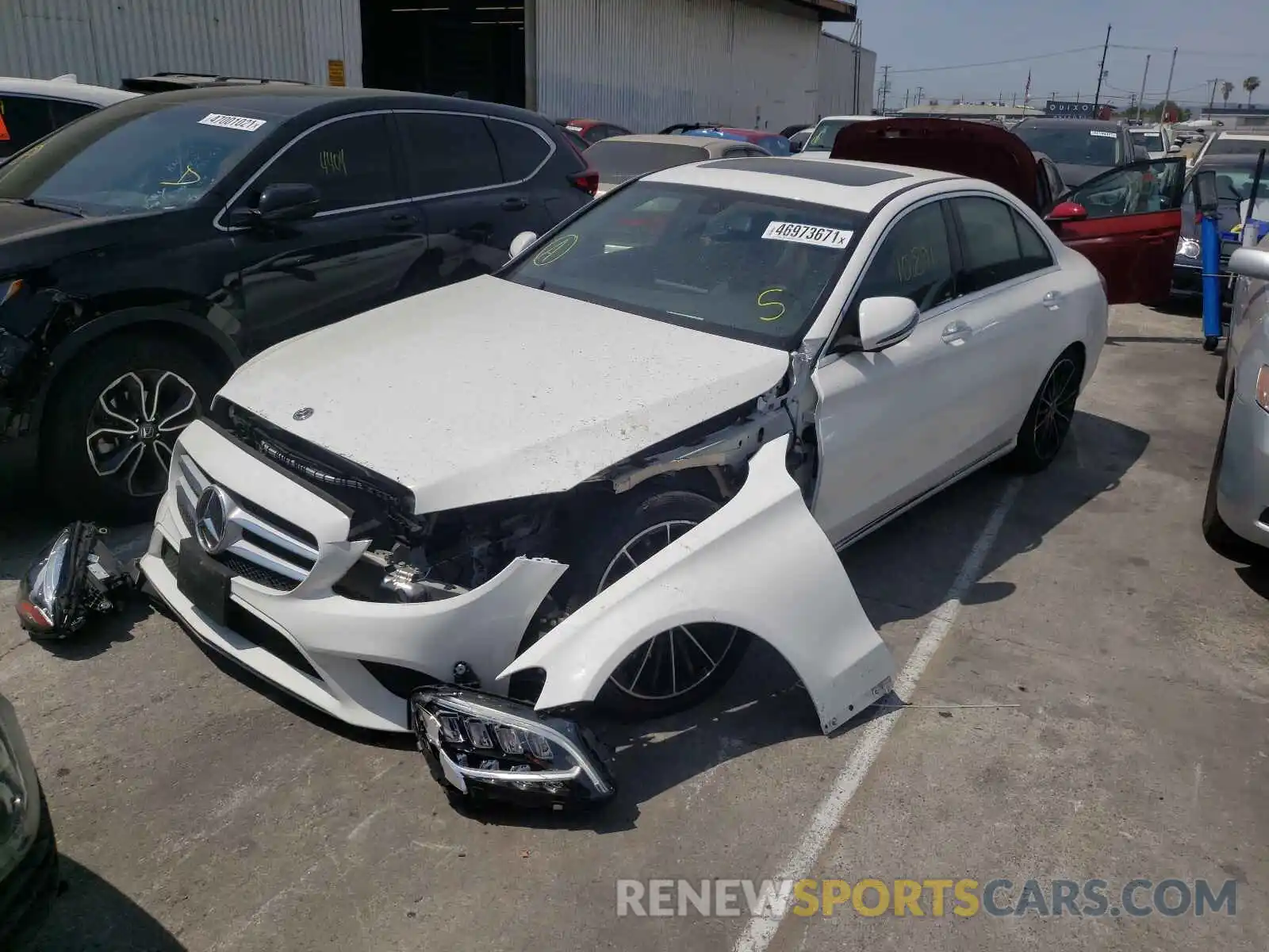 2 Photograph of a damaged car WDDWF8DBXLR525589 MERCEDES-BENZ C-CLASS 2020