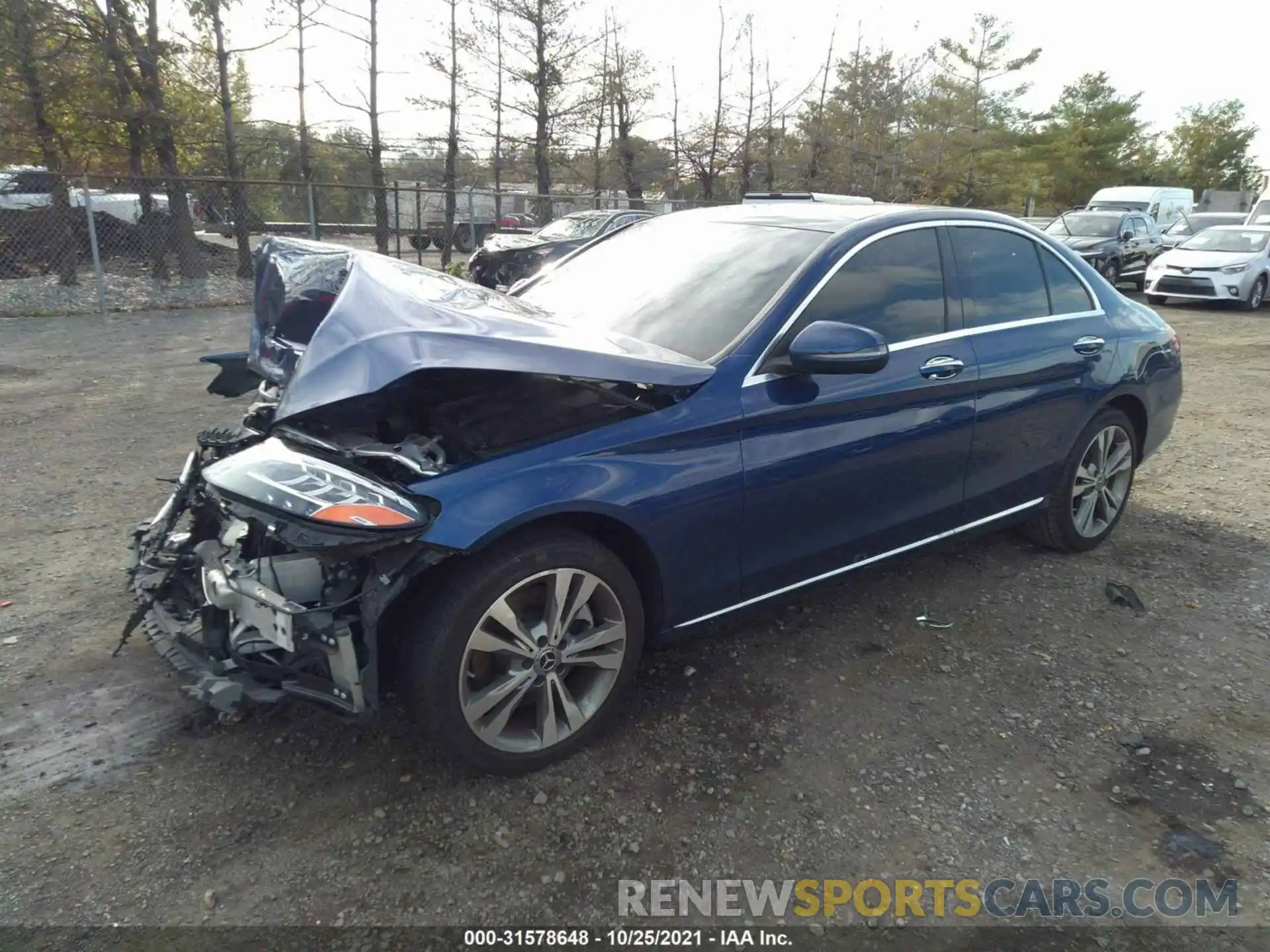 2 Photograph of a damaged car WDDWF8EB0LR525745 MERCEDES-BENZ C-CLASS 2020