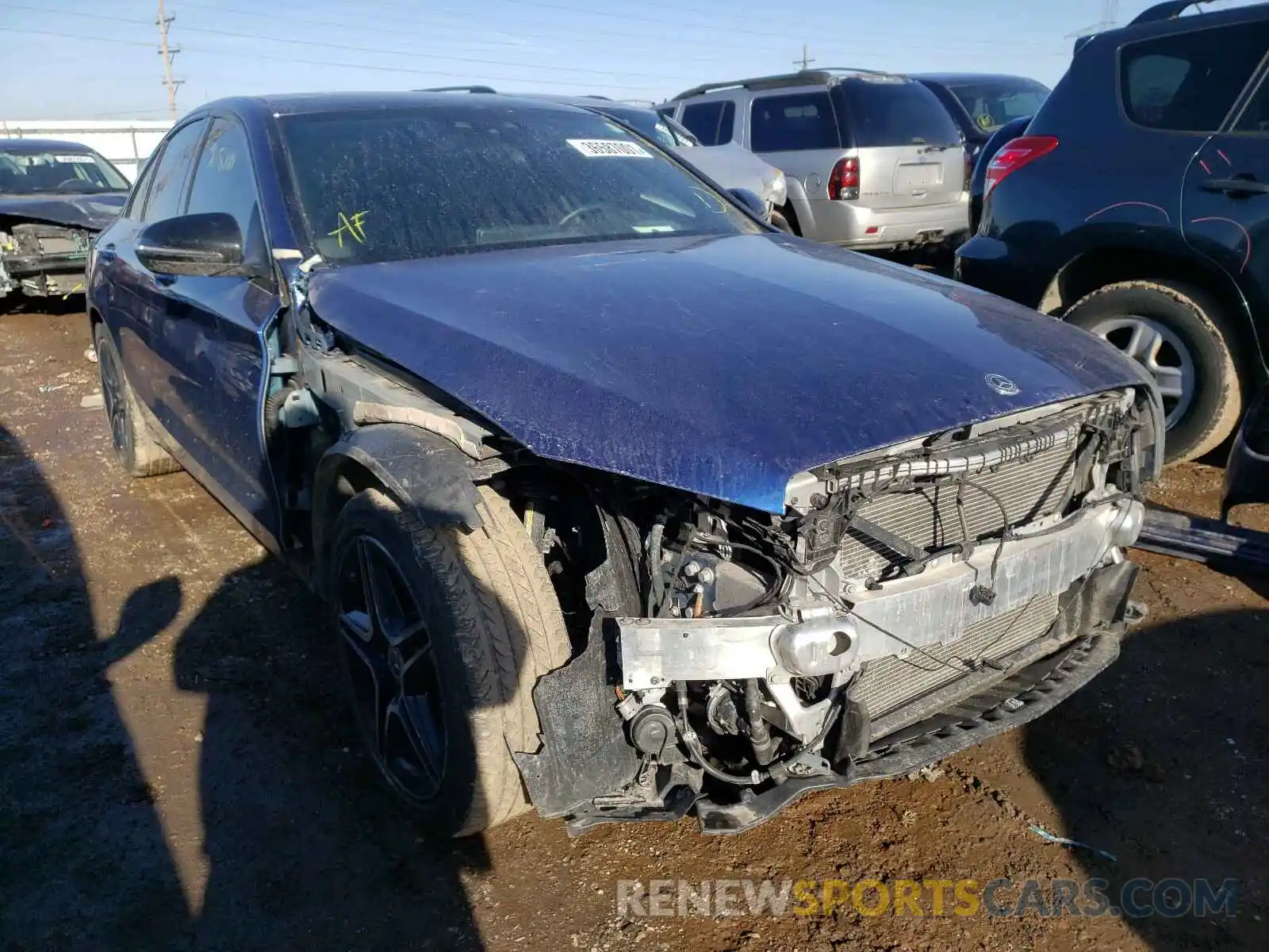 1 Photograph of a damaged car WDDWF8EB0LR526314 MERCEDES-BENZ C CLASS 2020