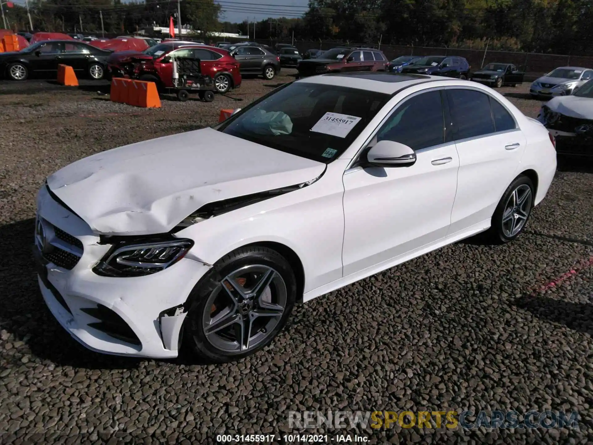 2 Photograph of a damaged car WDDWF8EB0LR535918 MERCEDES-BENZ C-CLASS 2020