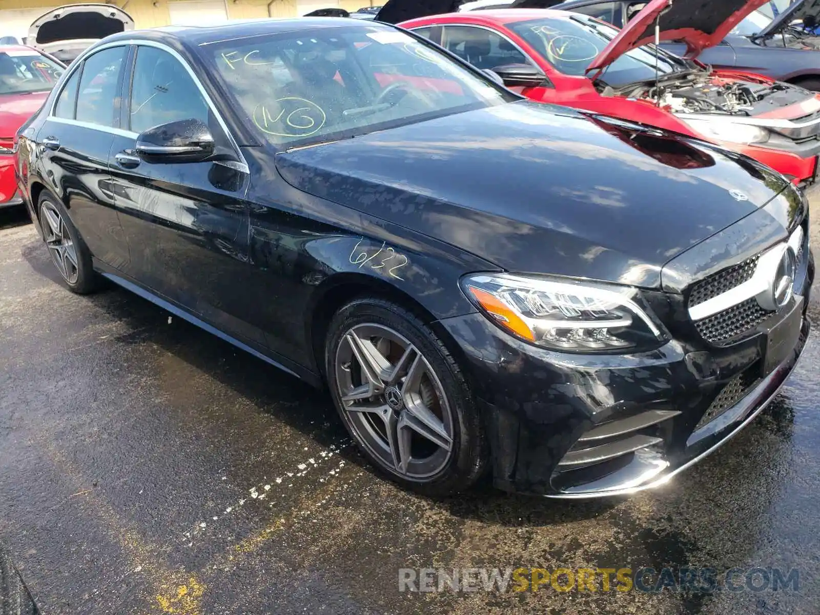 1 Photograph of a damaged car WDDWF8EB0LR564643 MERCEDES-BENZ C-CLASS 2020