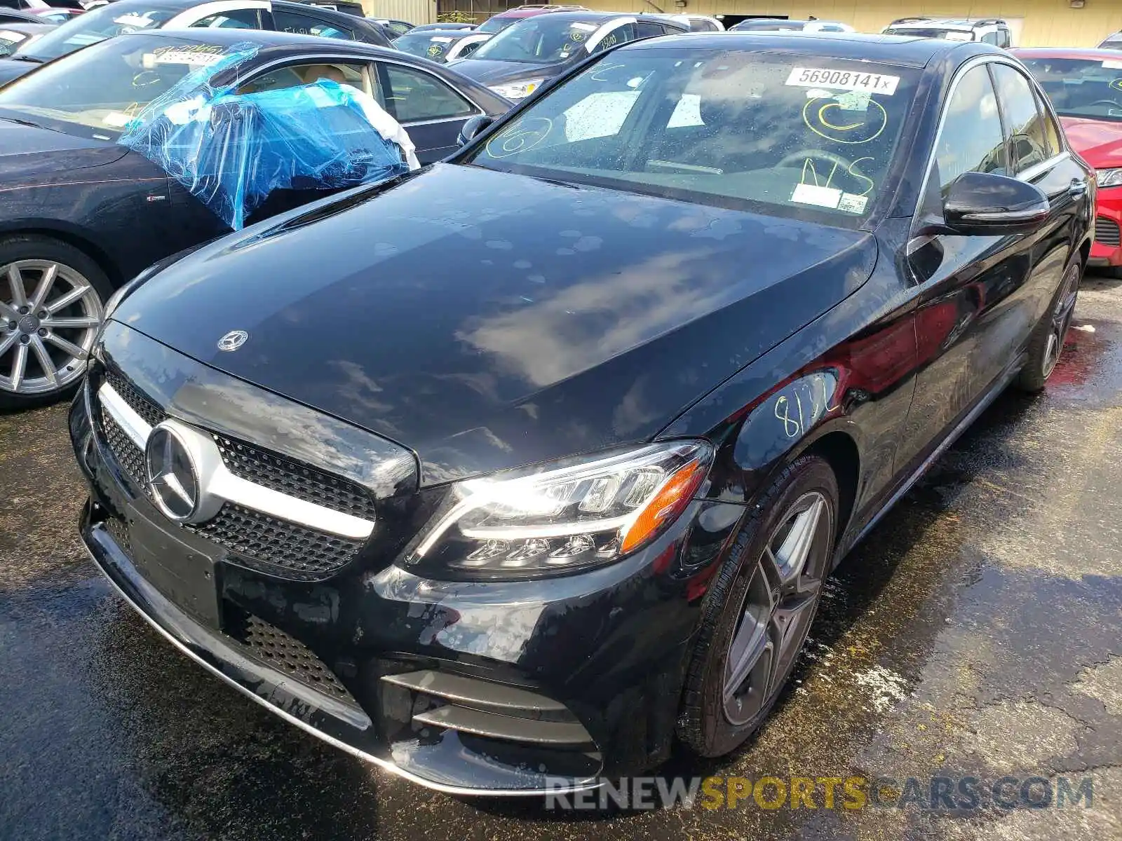 2 Photograph of a damaged car WDDWF8EB0LR564643 MERCEDES-BENZ C-CLASS 2020