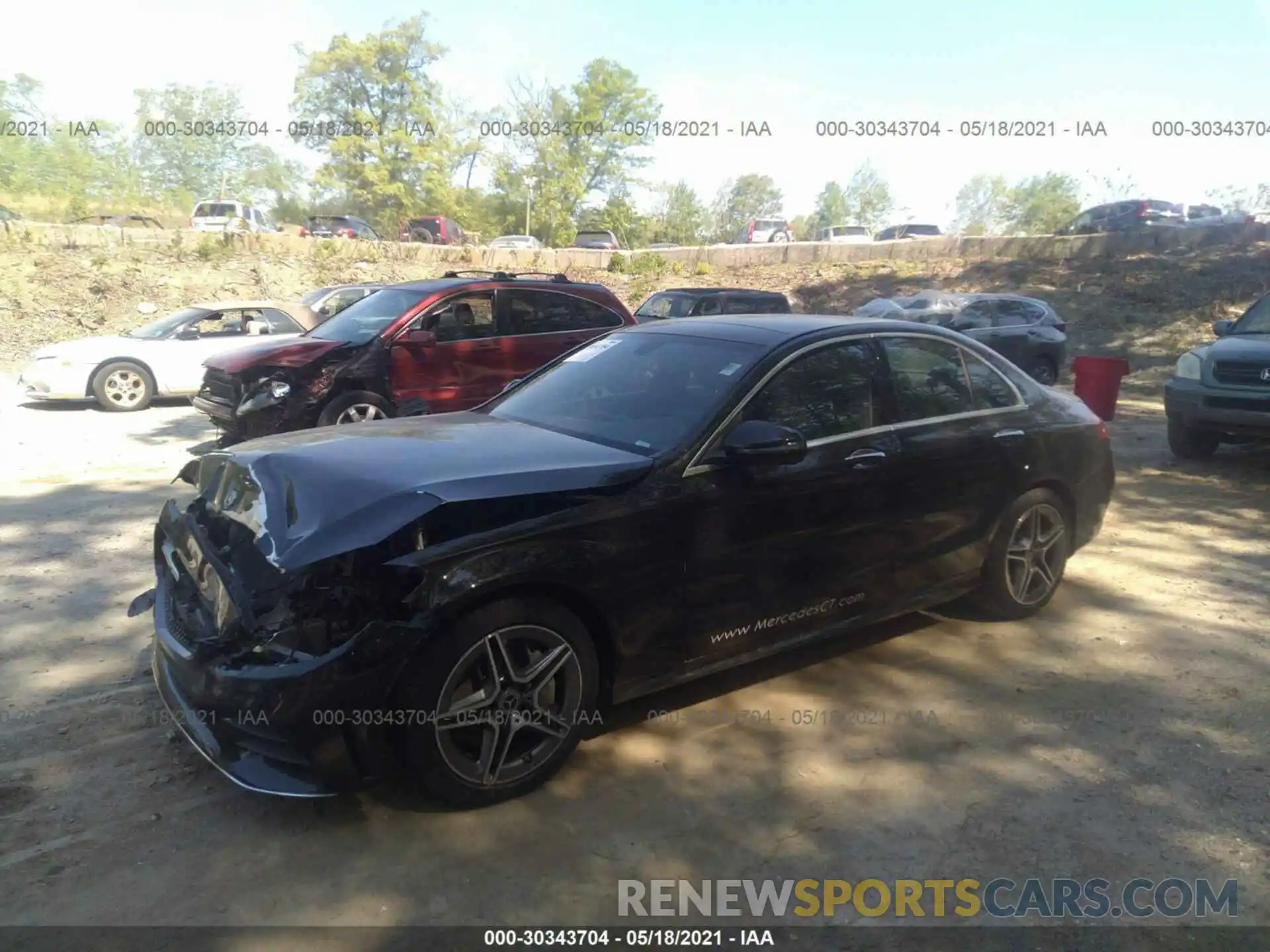 2 Photograph of a damaged car WDDWF8EB1LR557149 MERCEDES-BENZ C-CLASS 2020