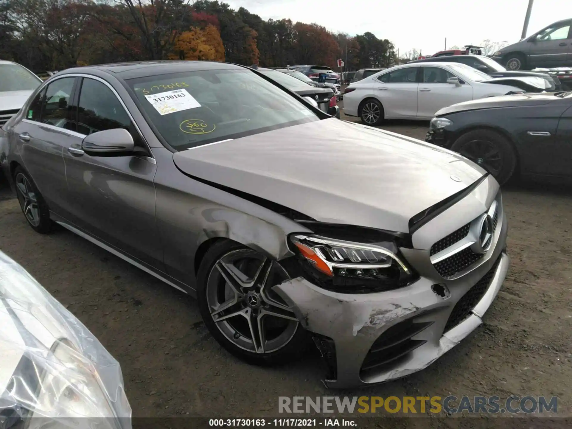 1 Photograph of a damaged car WDDWF8EB2LR539713 MERCEDES-BENZ C-CLASS 2020