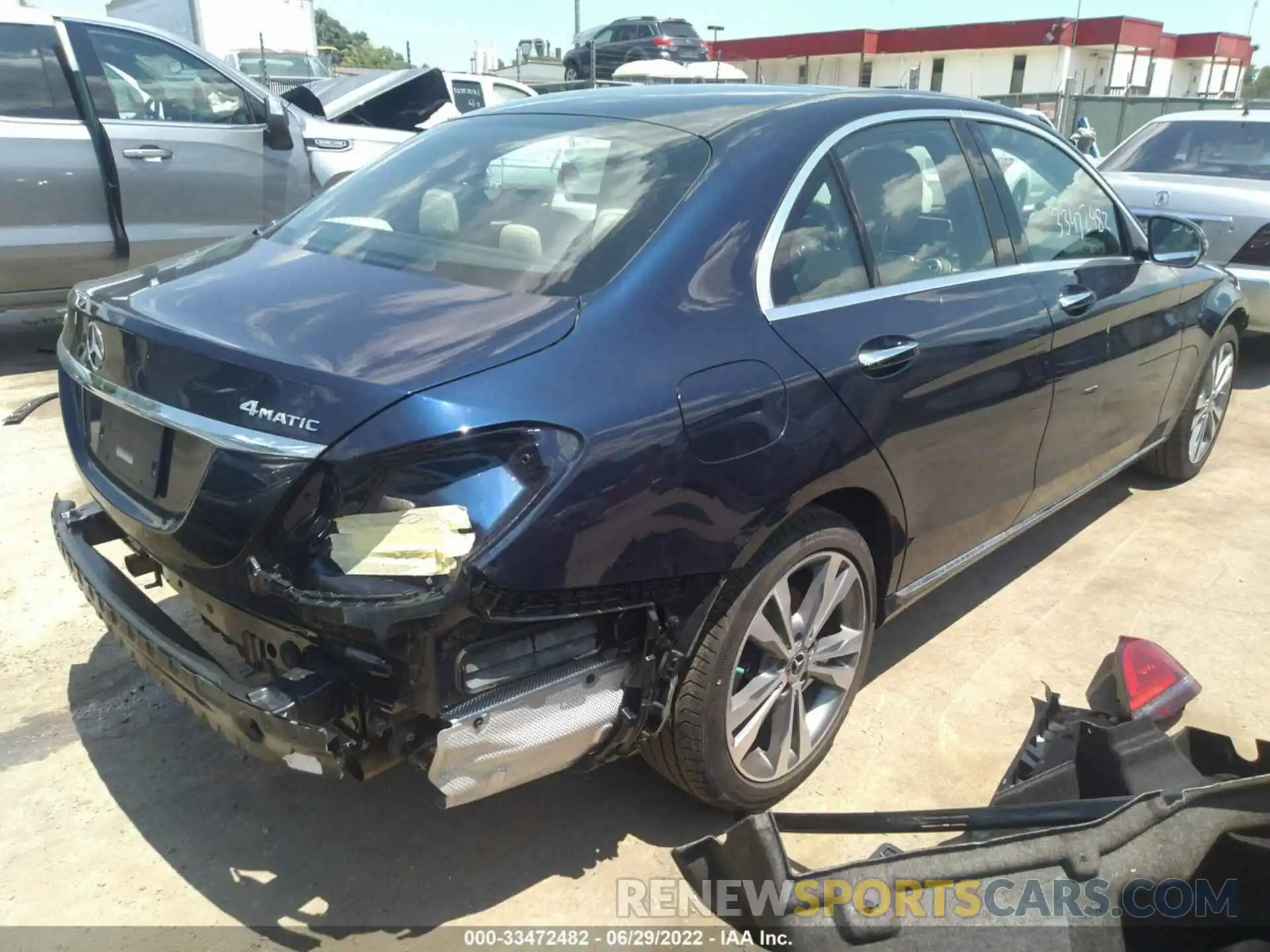 4 Photograph of a damaged car WDDWF8EB2LR562022 MERCEDES-BENZ C-CLASS 2020