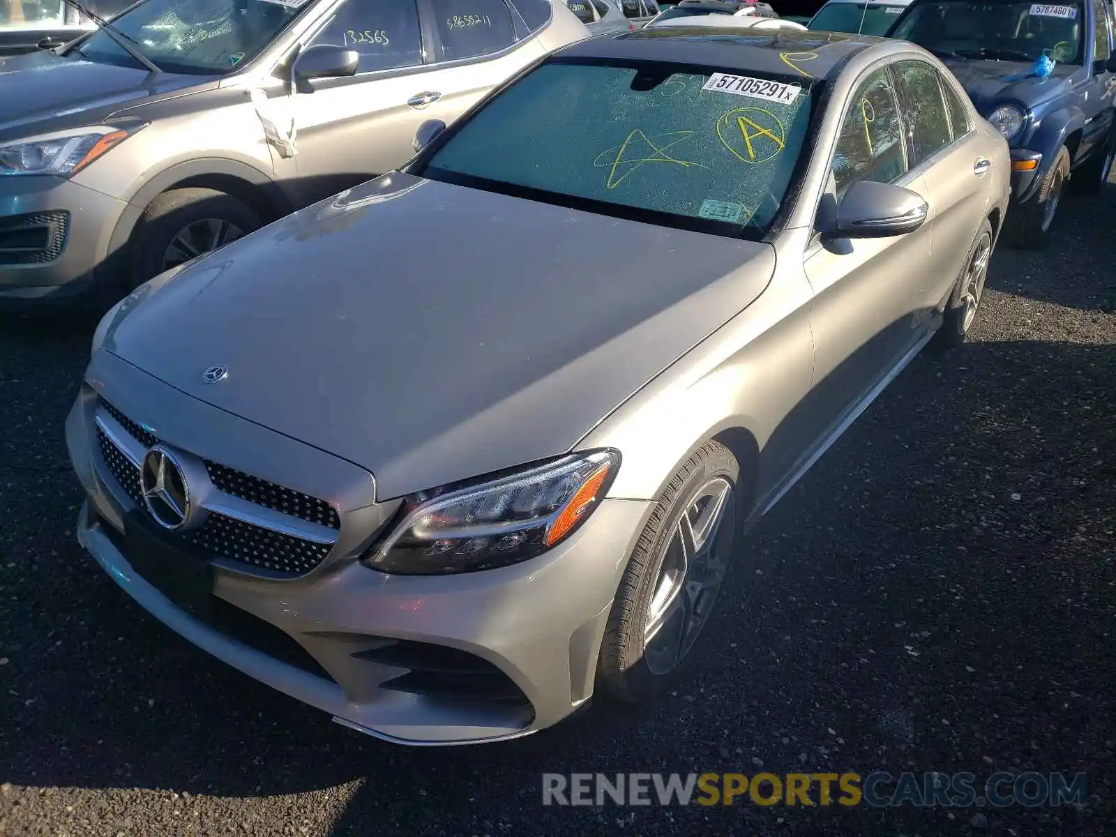 2 Photograph of a damaged car WDDWF8EB3LR525772 MERCEDES-BENZ C-CLASS 2020