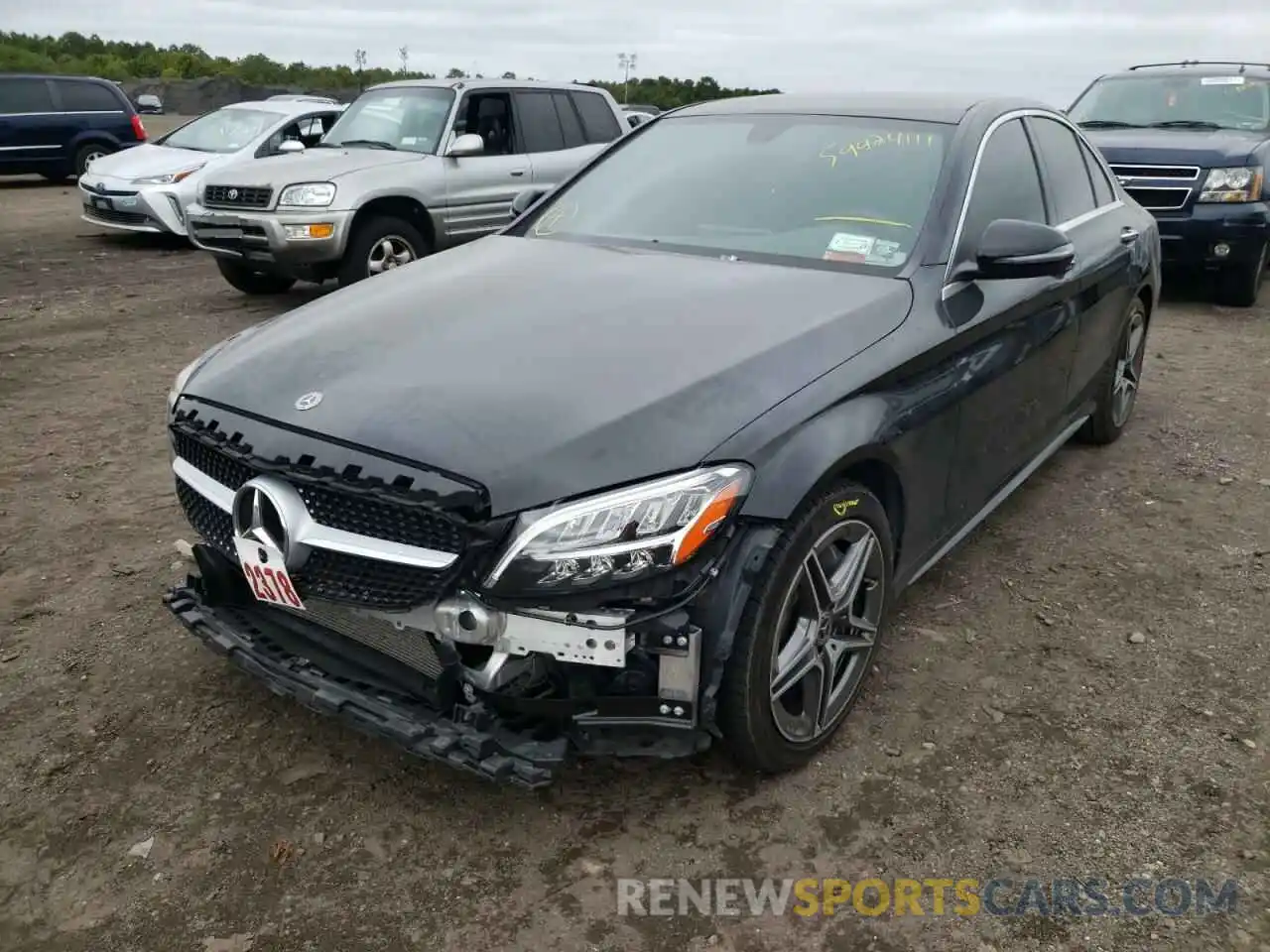 2 Photograph of a damaged car WDDWF8EB3LR549621 MERCEDES-BENZ C-CLASS 2020