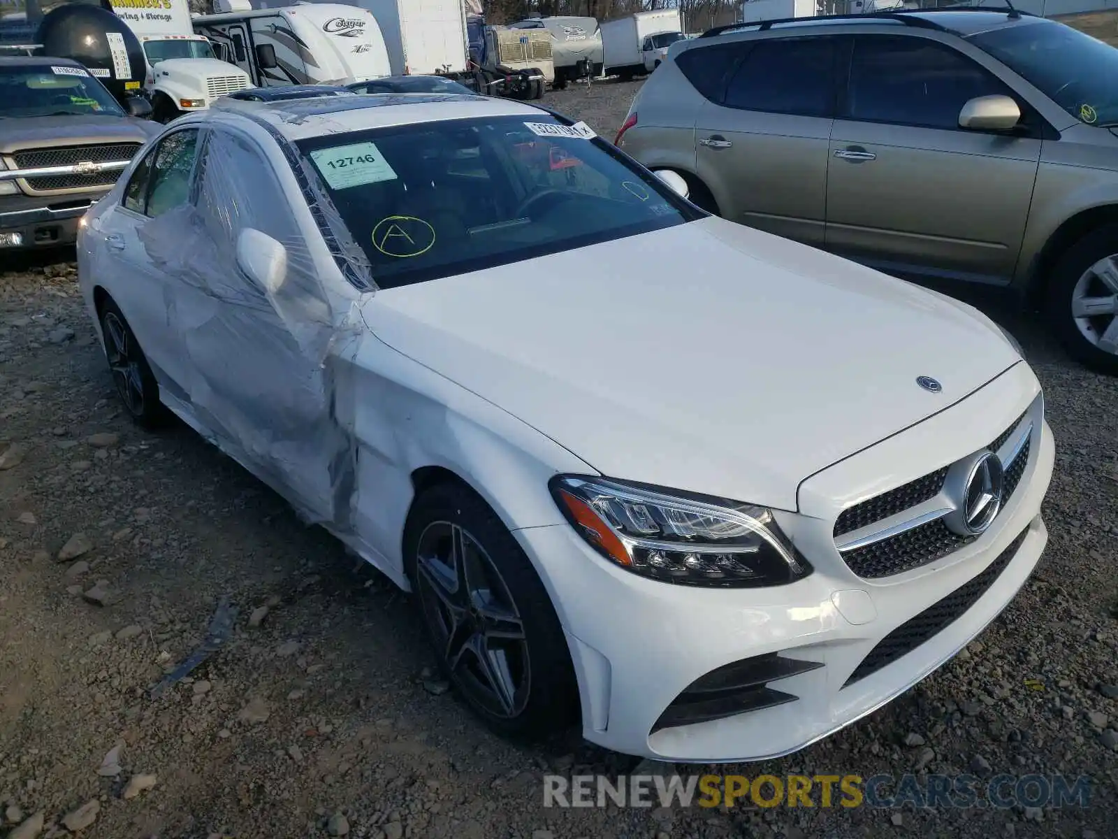 1 Photograph of a damaged car WDDWF8EB4LR555346 MERCEDES-BENZ C CLASS 2020