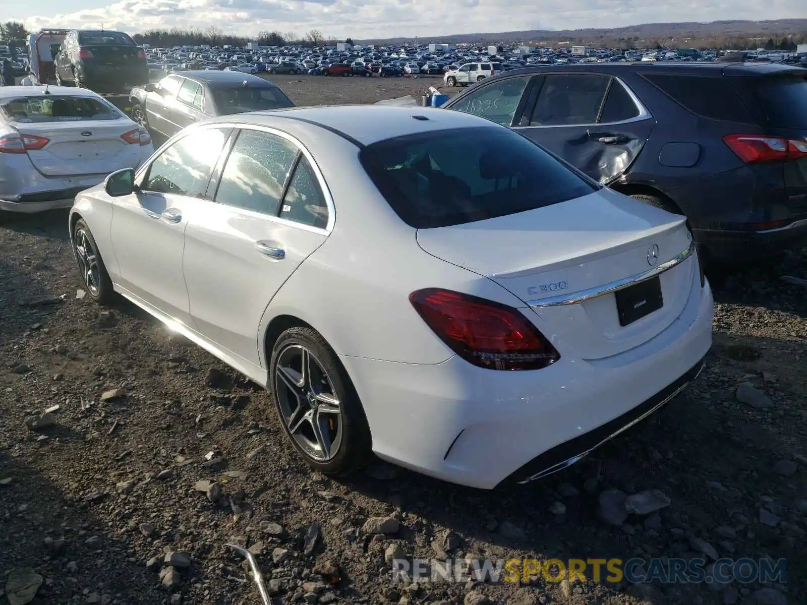 3 Photograph of a damaged car WDDWF8EB4LR555346 MERCEDES-BENZ C CLASS 2020