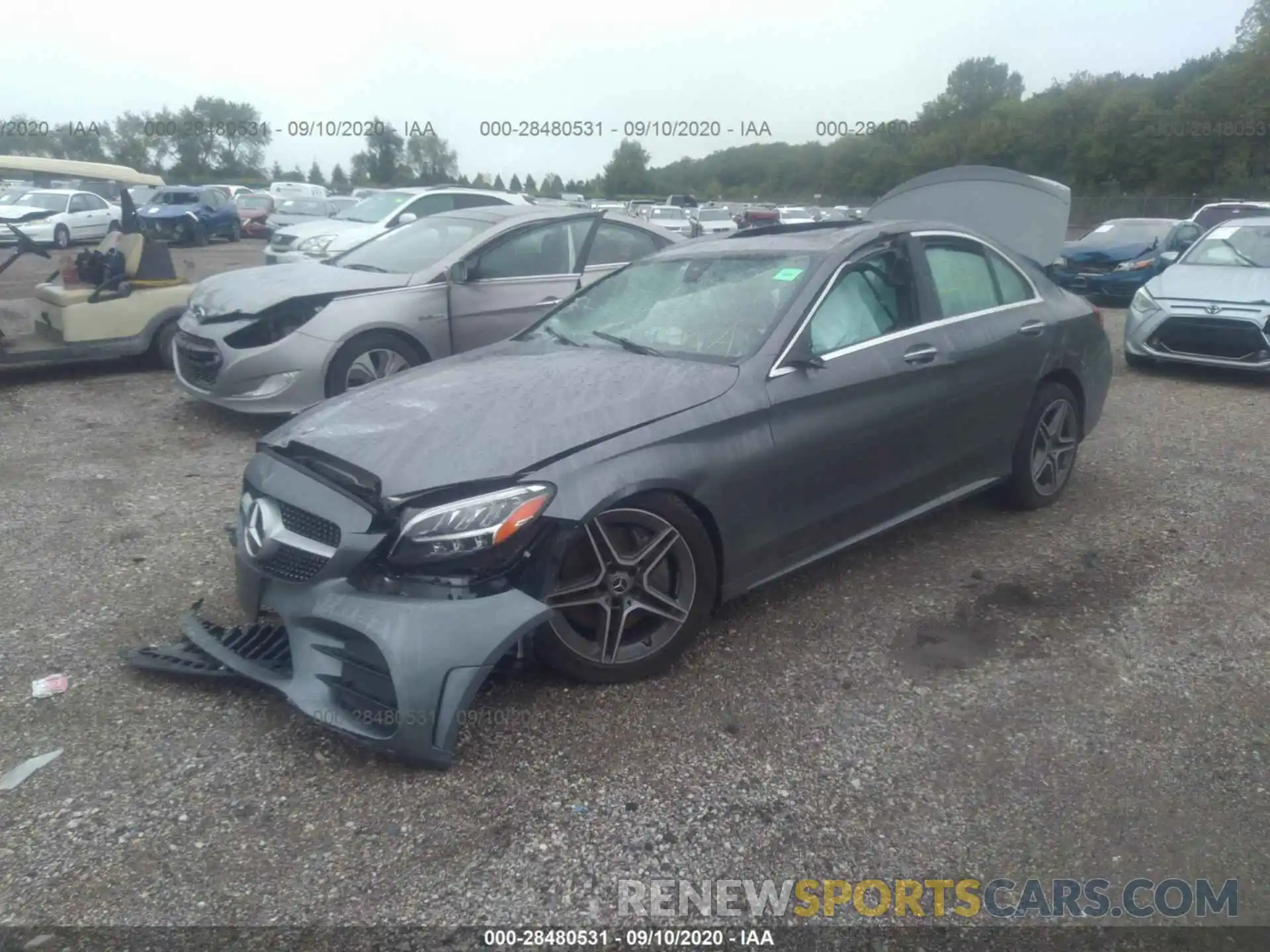 2 Photograph of a damaged car WDDWF8EB5LR527393 MERCEDES-BENZ C-CLASS 2020