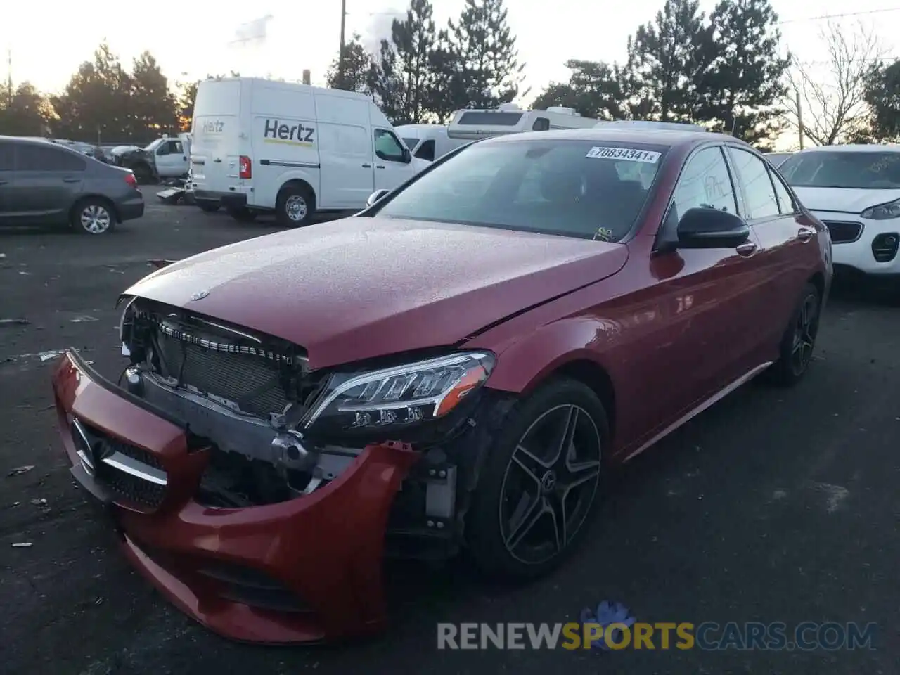 2 Photograph of a damaged car WDDWF8EB6LR529296 MERCEDES-BENZ C-CLASS 2020