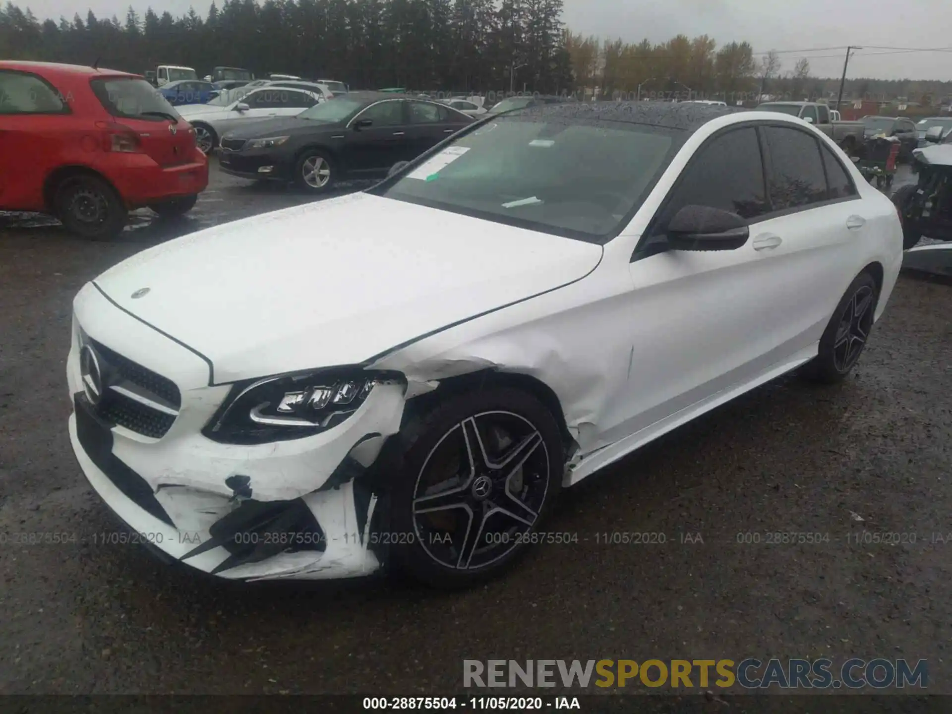 2 Photograph of a damaged car WDDWF8EB9LR527543 MERCEDES-BENZ C-CLASS 2020