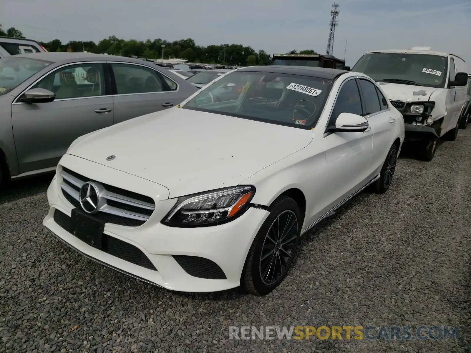 2 Photograph of a damaged car WDDWF8EBXLR526353 MERCEDES-BENZ C CLASS 2020