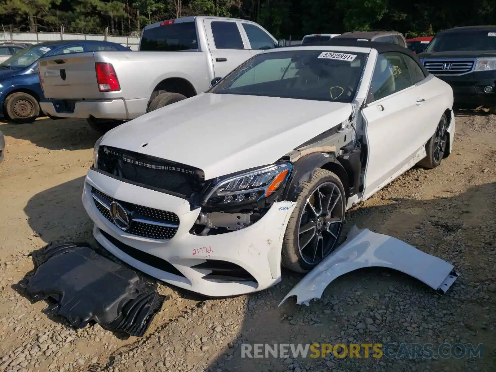 2 Photograph of a damaged car WDDWK8DB4LF965403 MERCEDES-BENZ C-CLASS 2020