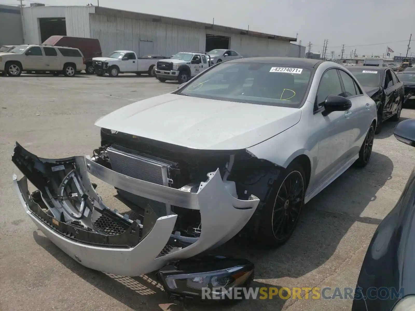 2 Photograph of a damaged car W1K5J4GB7MN168041 MERCEDES-BENZ C CLASS 2021