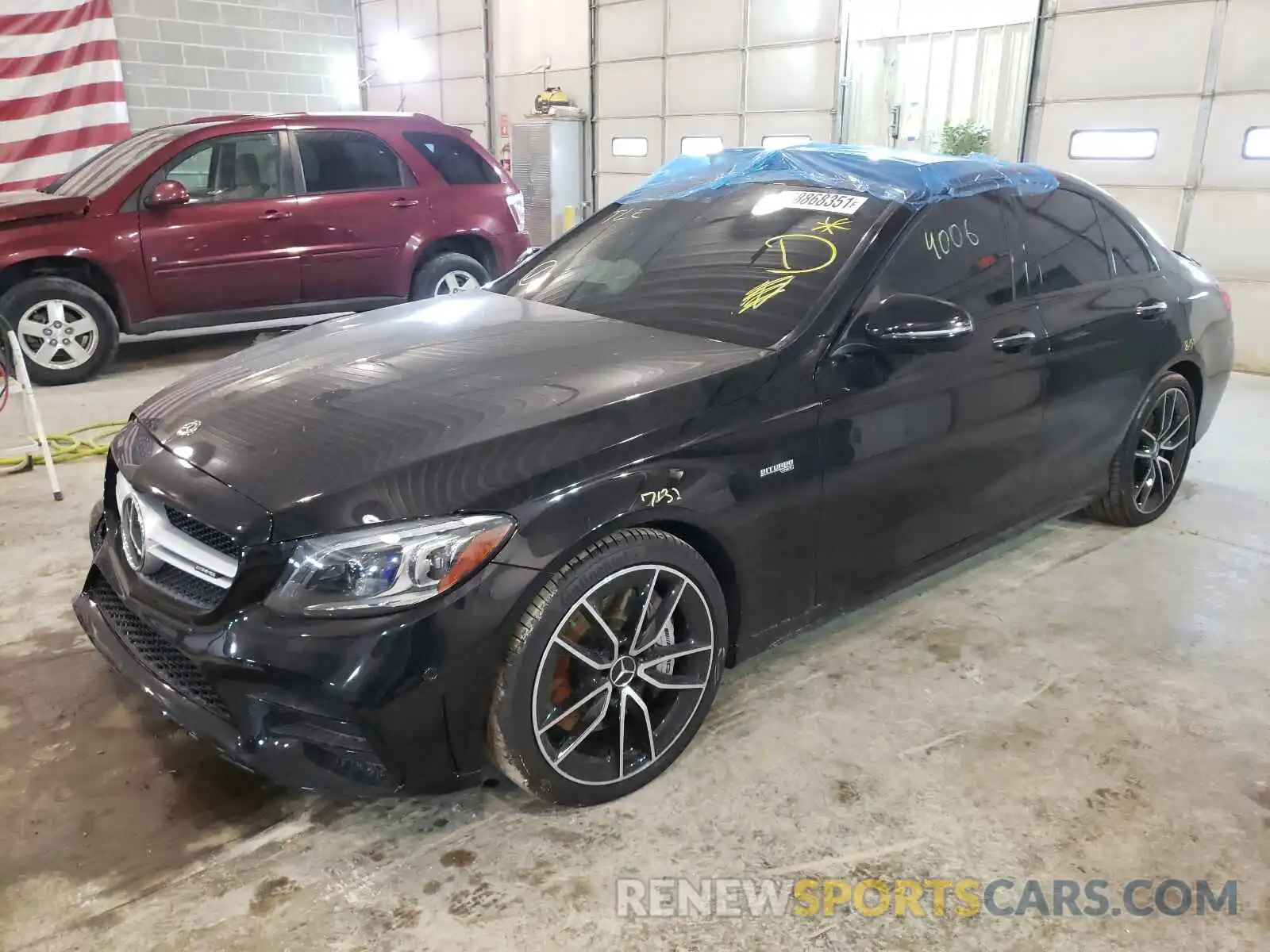 2 Photograph of a damaged car W1KWF6EB0MR617475 MERCEDES-BENZ C-CLASS 2021