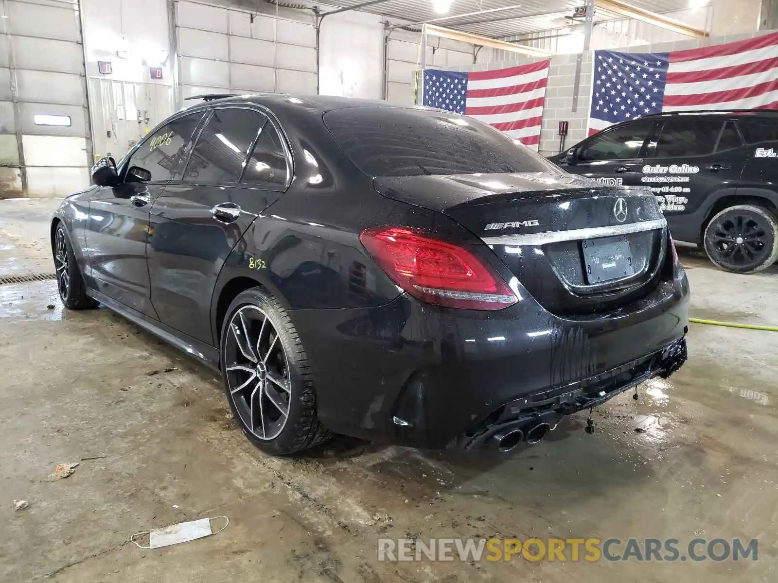 3 Photograph of a damaged car W1KWF6EB0MR617475 MERCEDES-BENZ C-CLASS 2021