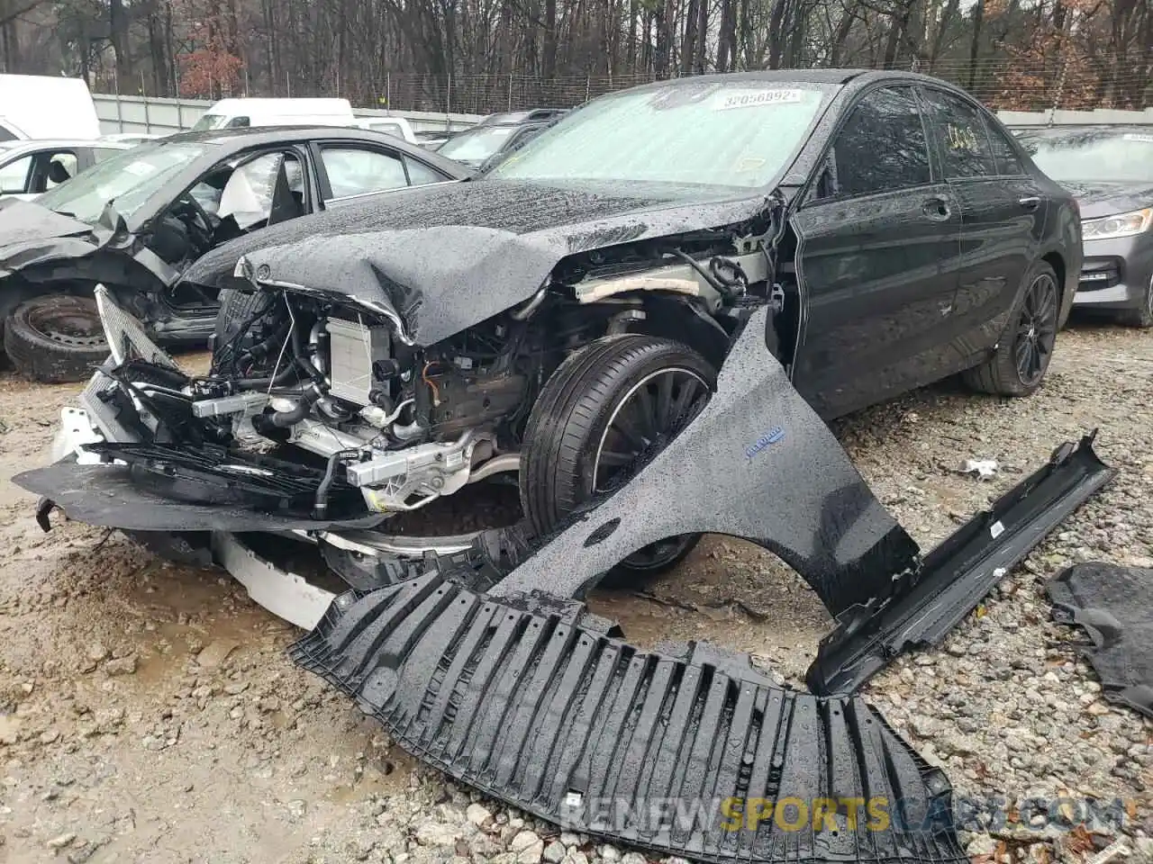 2 Photograph of a damaged car W1KWF6EB2MR632947 MERCEDES-BENZ C-CLASS 2021