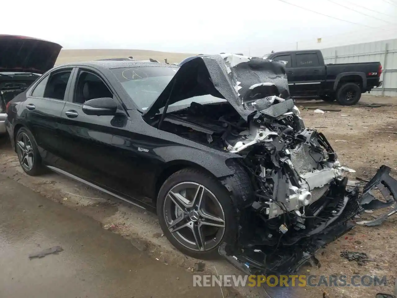 1 Photograph of a damaged car W1KWF6EB3MR615476 MERCEDES-BENZ C-CLASS 2021