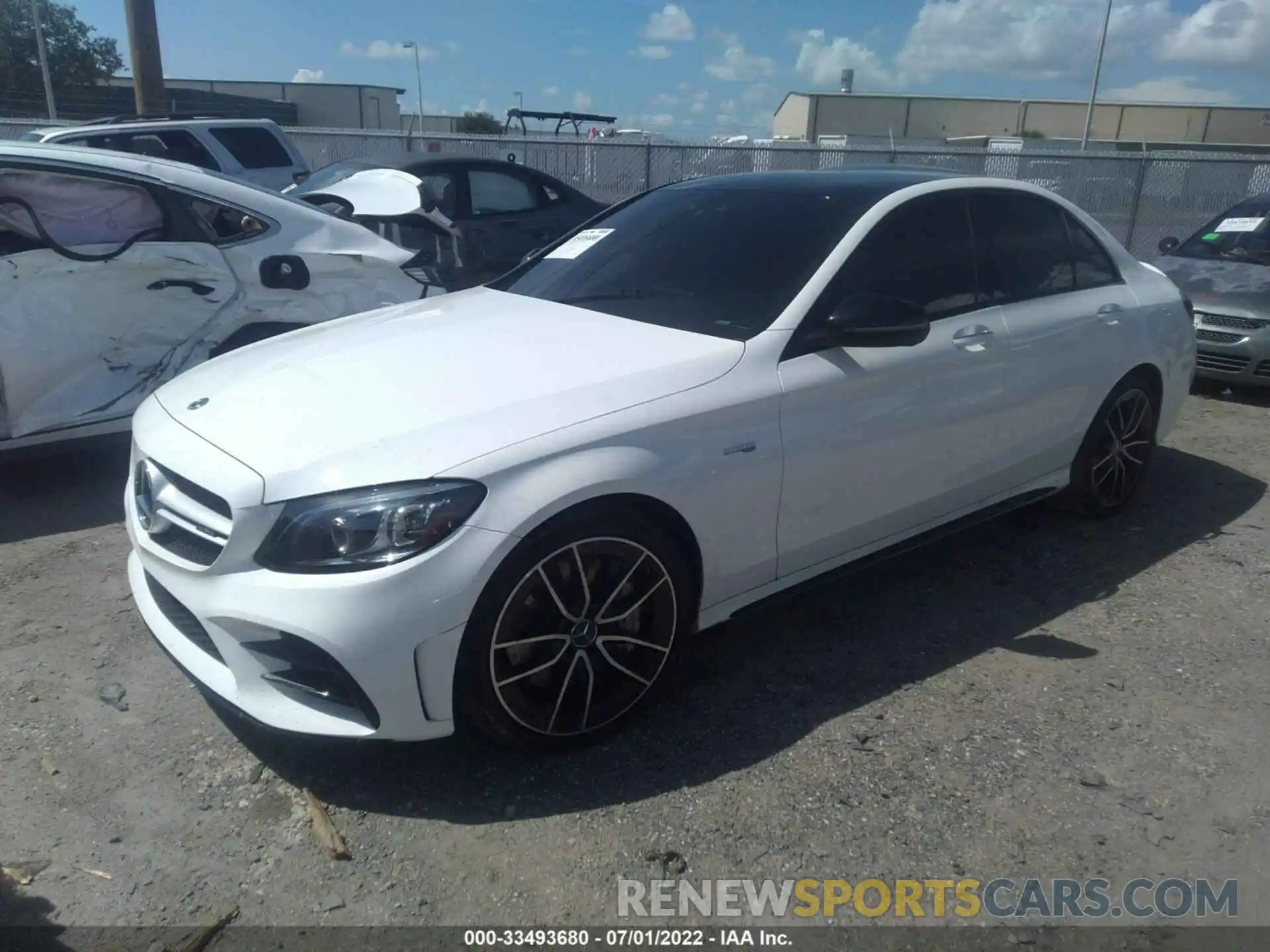 2 Photograph of a damaged car W1KWF6EB3MR631581 MERCEDES-BENZ C-CLASS 2021