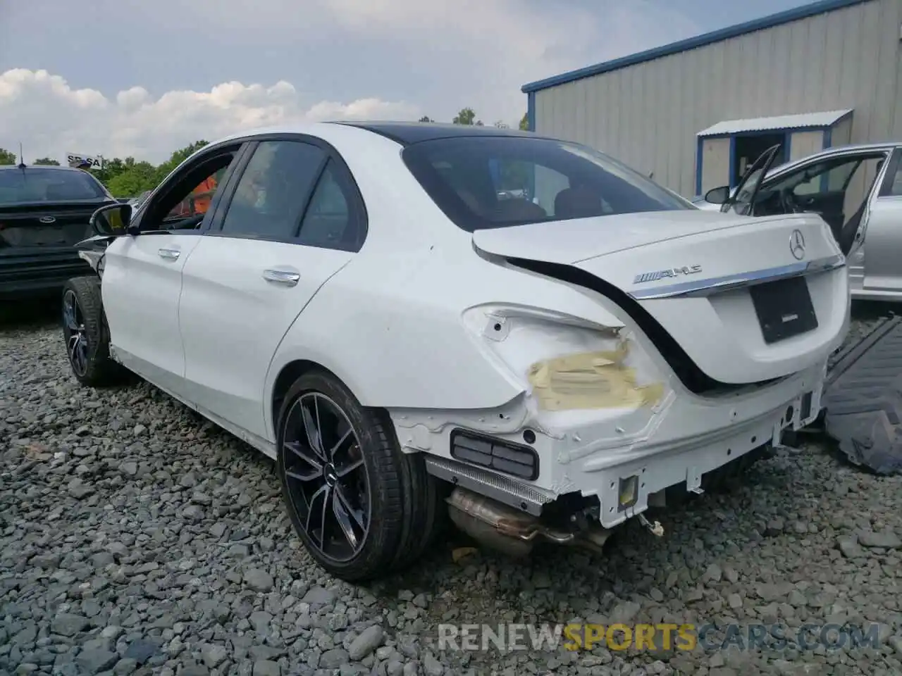 3 Photograph of a damaged car W1KWF6EB3MR641592 MERCEDES-BENZ C-CLASS 2021