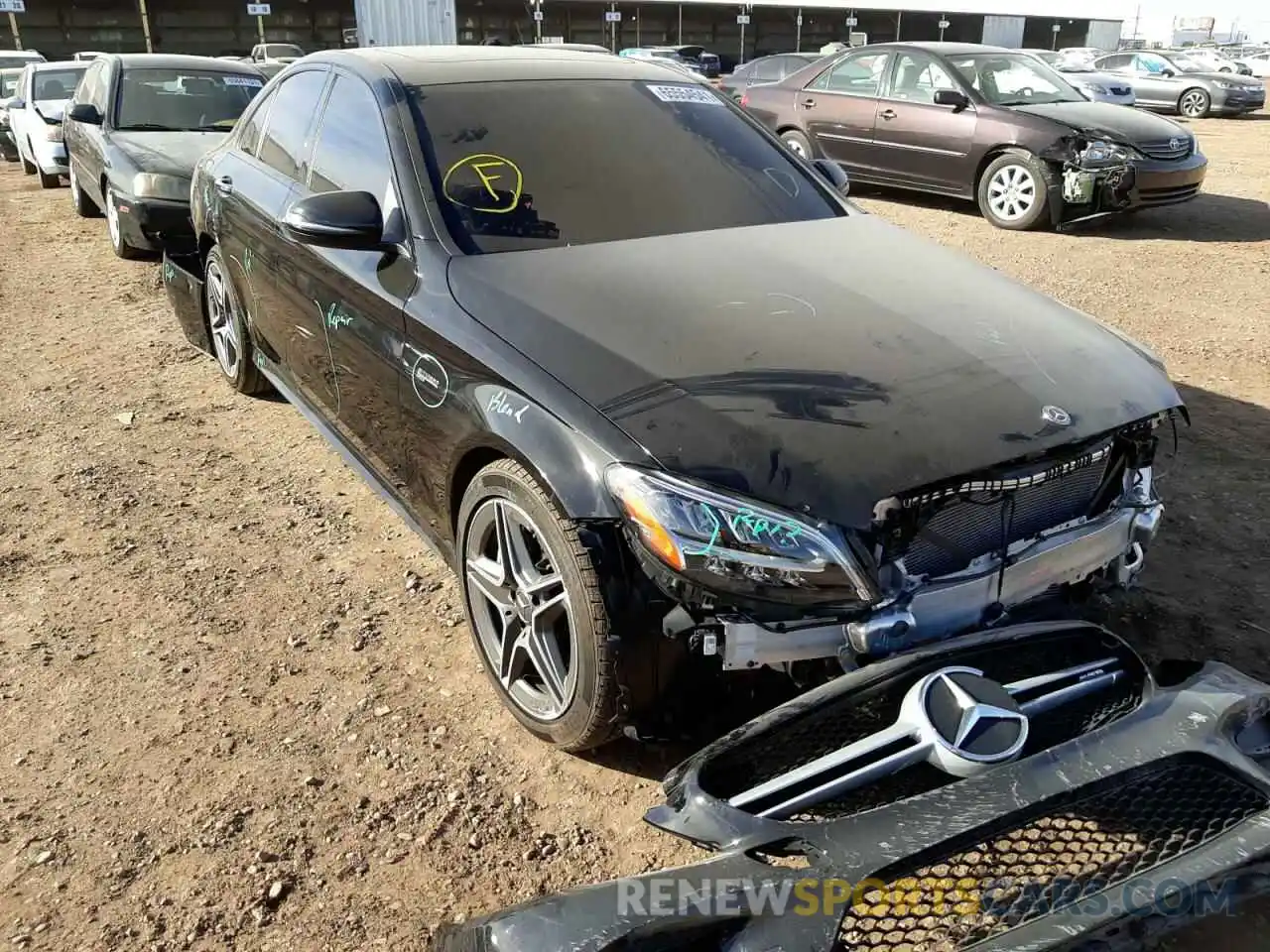 1 Photograph of a damaged car W1KWF6EB3MR647280 MERCEDES-BENZ C-CLASS 2021