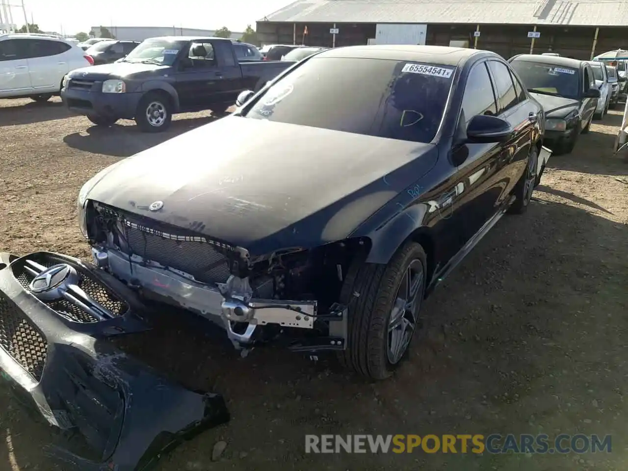 2 Photograph of a damaged car W1KWF6EB3MR647280 MERCEDES-BENZ C-CLASS 2021