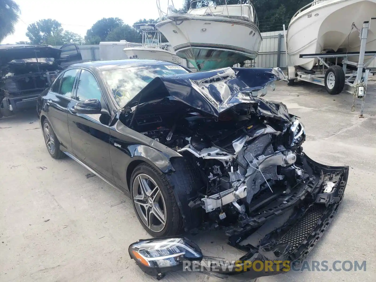 1 Photograph of a damaged car W1KWF6EB5MR628083 MERCEDES-BENZ C-CLASS 2021