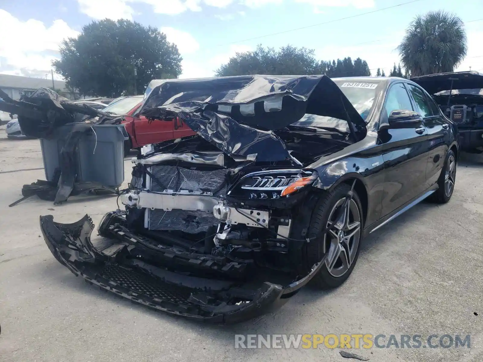 2 Photograph of a damaged car W1KWF6EB5MR628083 MERCEDES-BENZ C-CLASS 2021