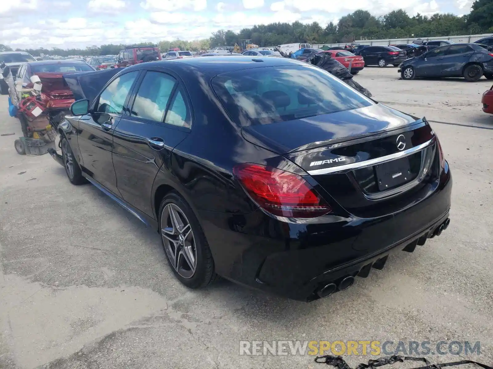 3 Photograph of a damaged car W1KWF6EB5MR628083 MERCEDES-BENZ C-CLASS 2021